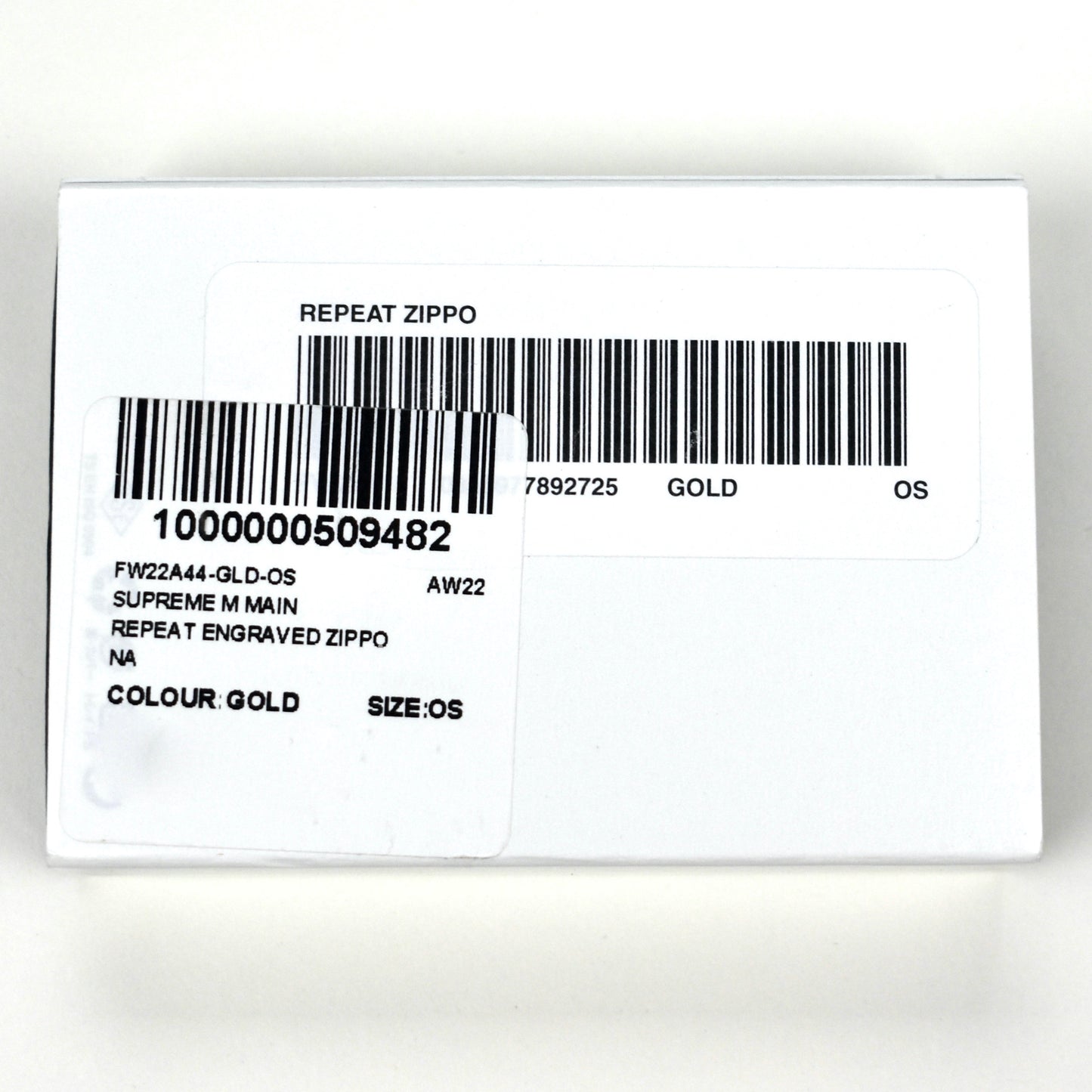 Supreme x Zippo - Gold Repeat Logo Engraved Lighter