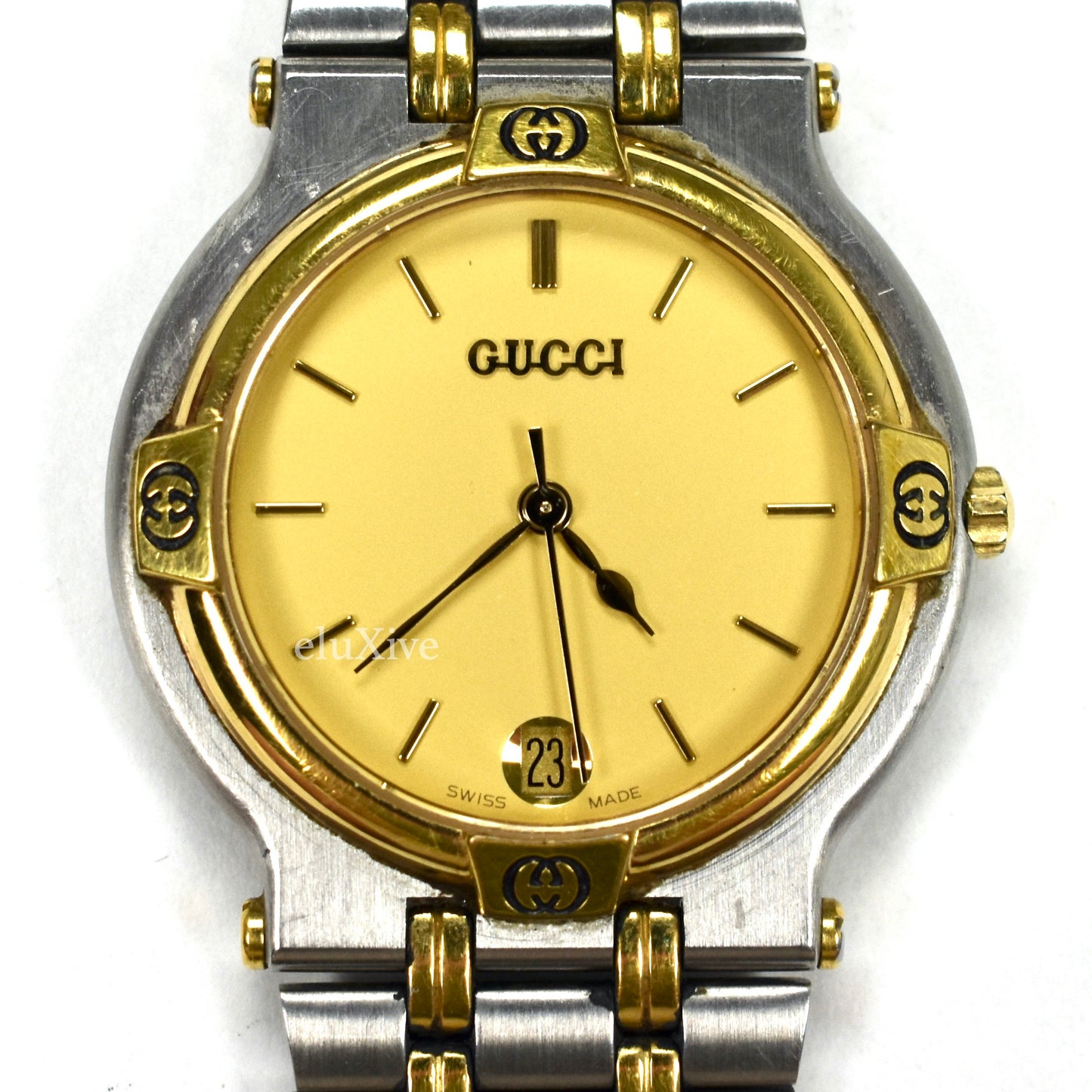 Gucci - 9000M Gold / Steel Champagne Dial Watch