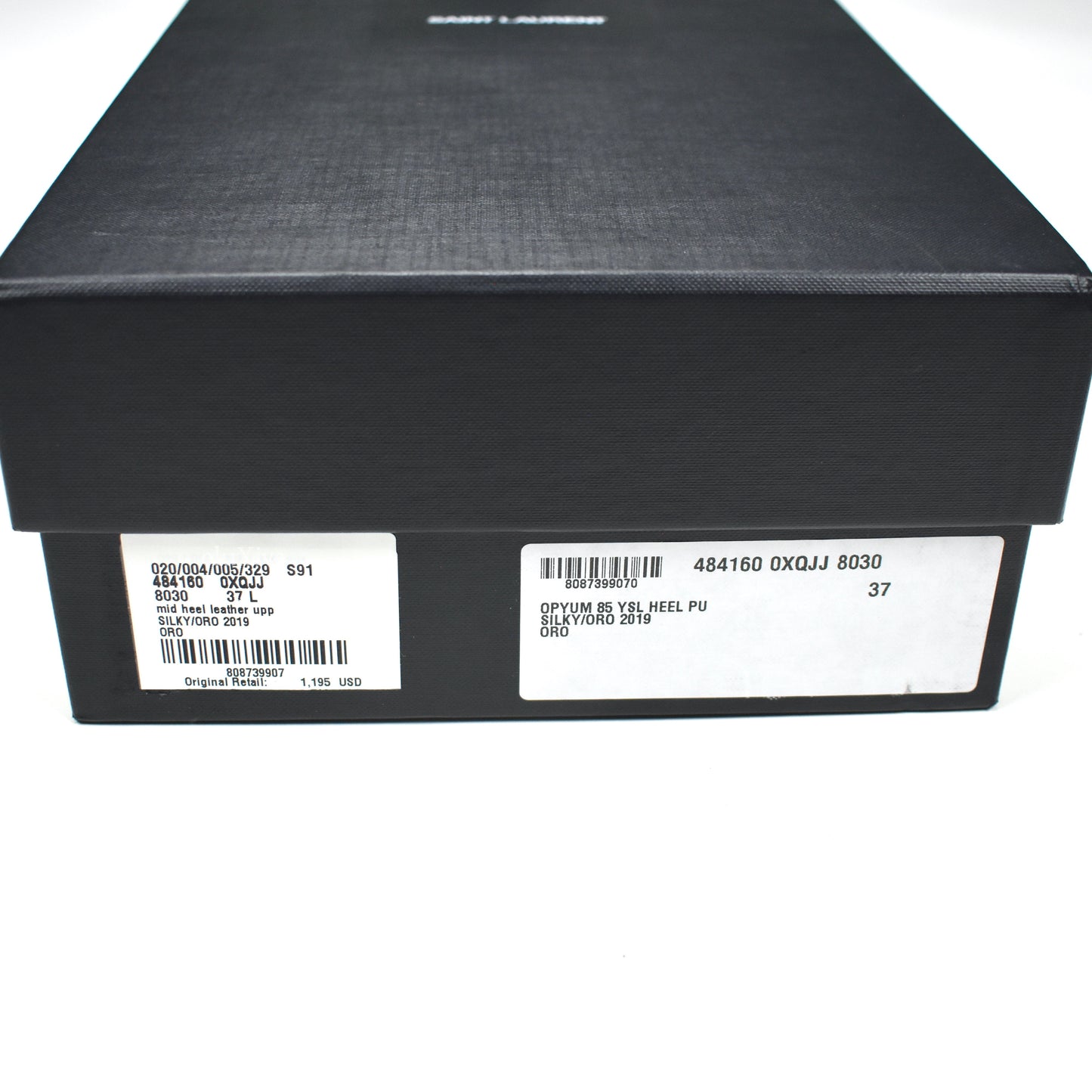Saint Laurent - Gold YSL Logo Heel Opyum Pumps