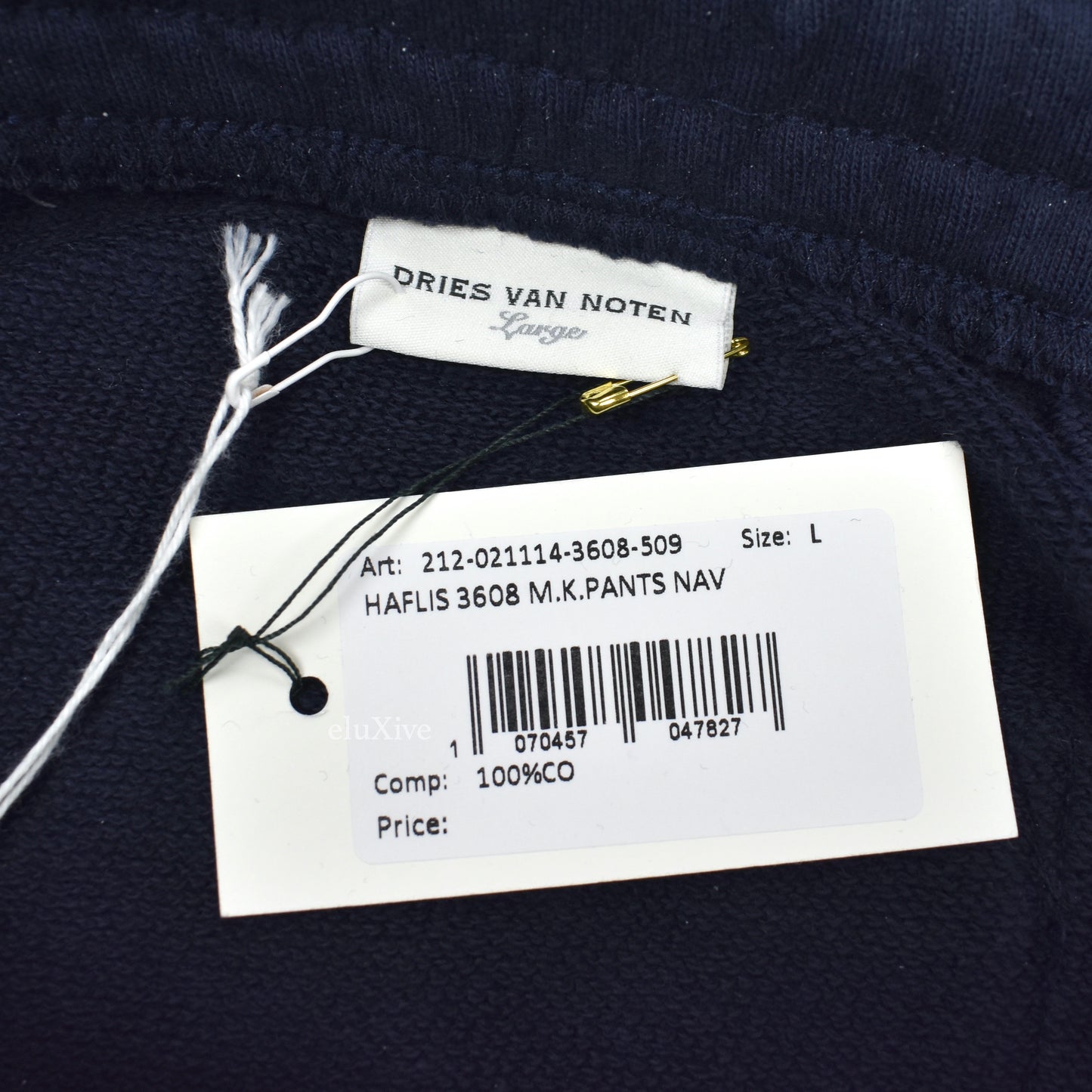 Dries Van Noten - Navy Blue French Terry Jogger Pants / Sweatpants