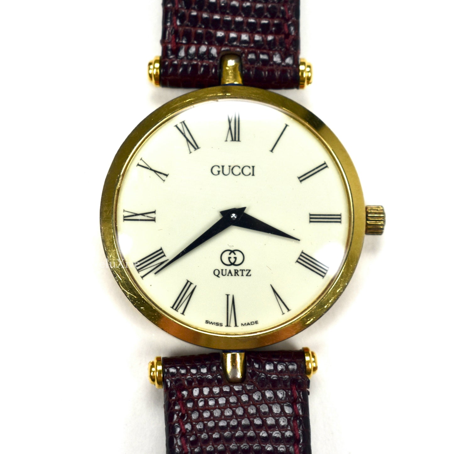 Gucci - 2000M Gold Cream Dial Web Stripe Watch