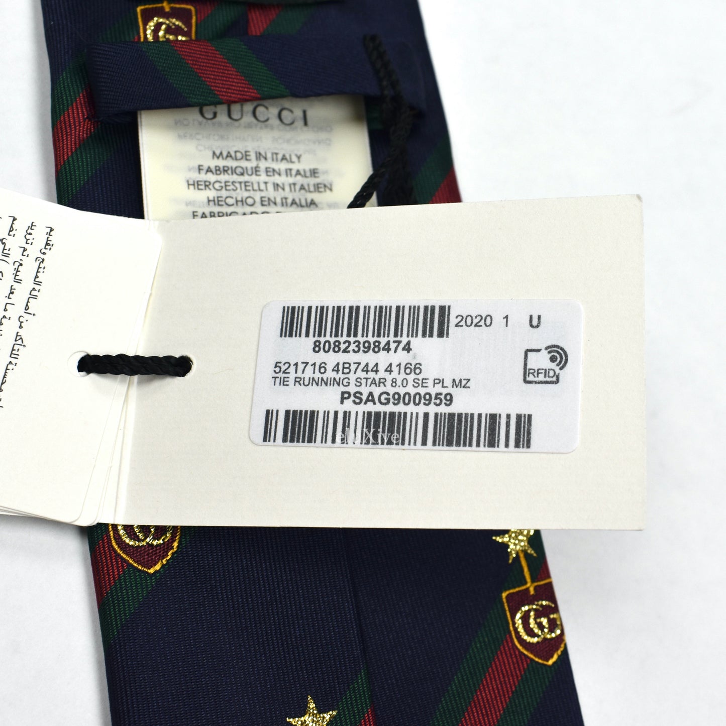 Gucci - Navy Web Stripe Country Club Silk Tie