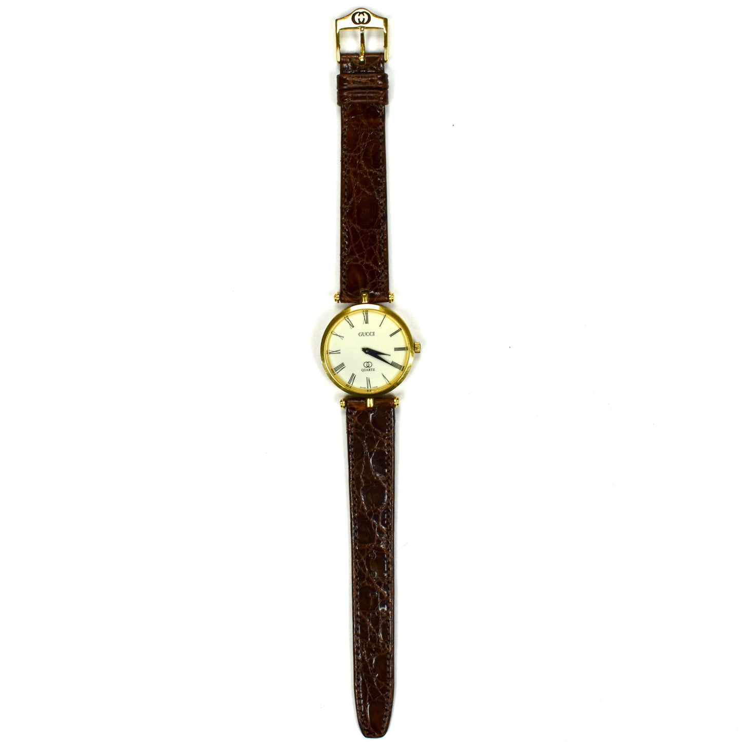 Gucci - 2000M Gold Cream Dial Web Stripe Watch