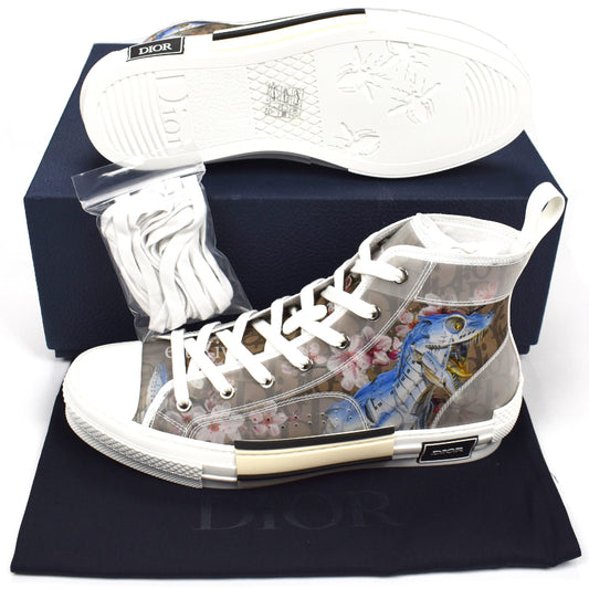 Dior x Sorayama - Dinosaur Print B23 Monogram Sneakers (Brown)