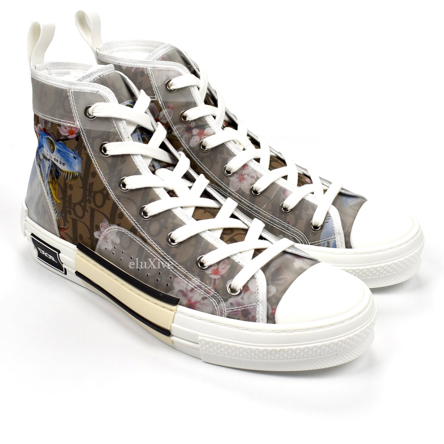 Dior x Sorayama - Dinosaur Print B23 Monogram Sneakers (Brown)