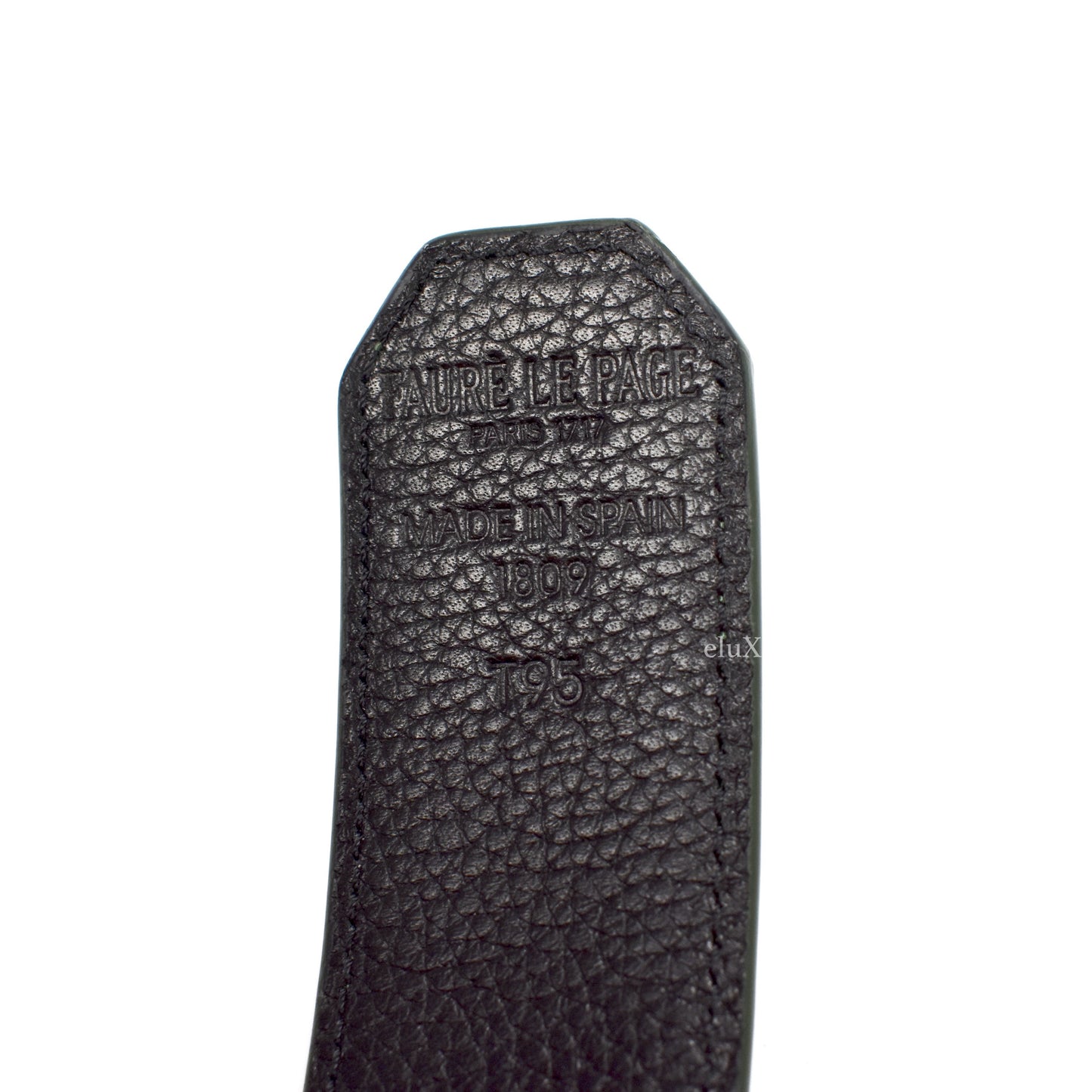 Faure Le Page - Gold FLP Logo Reversible Belt (Green/Black)