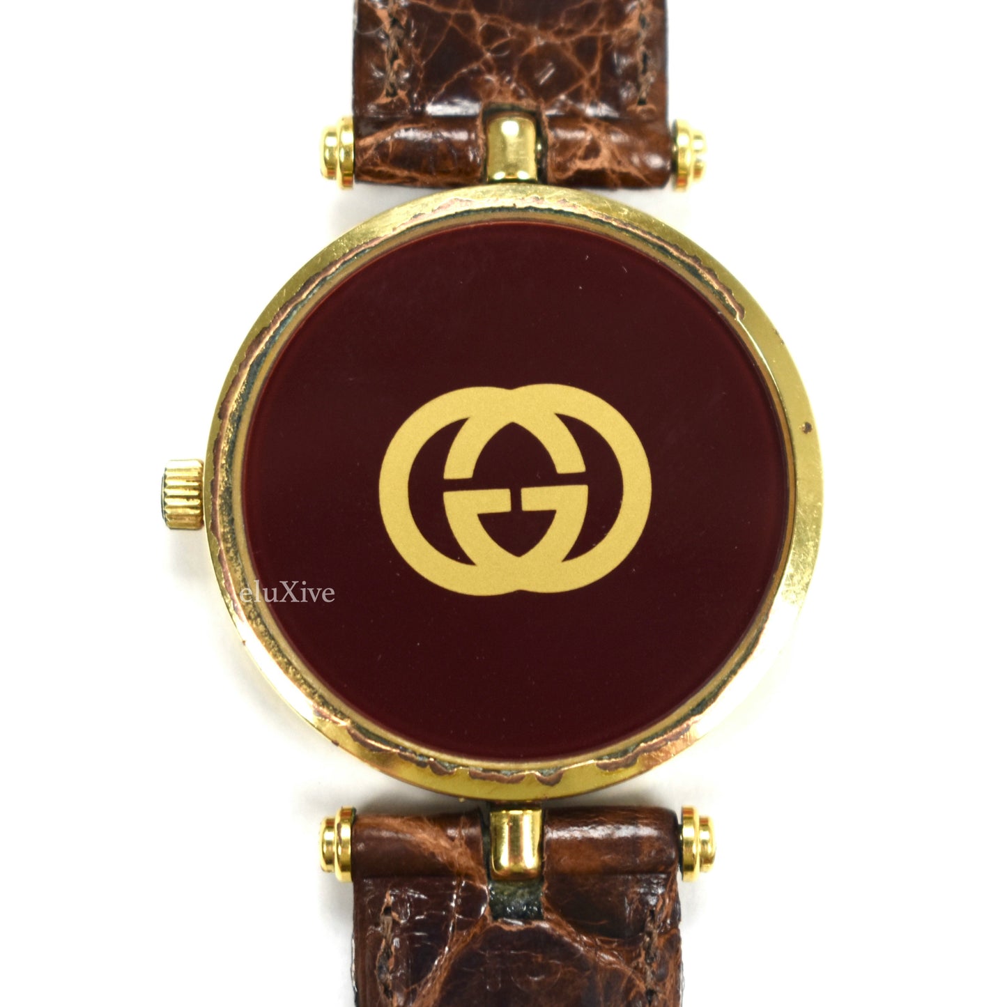 Gucci - 2000M Gold Cream Dial Web Stripe Watch