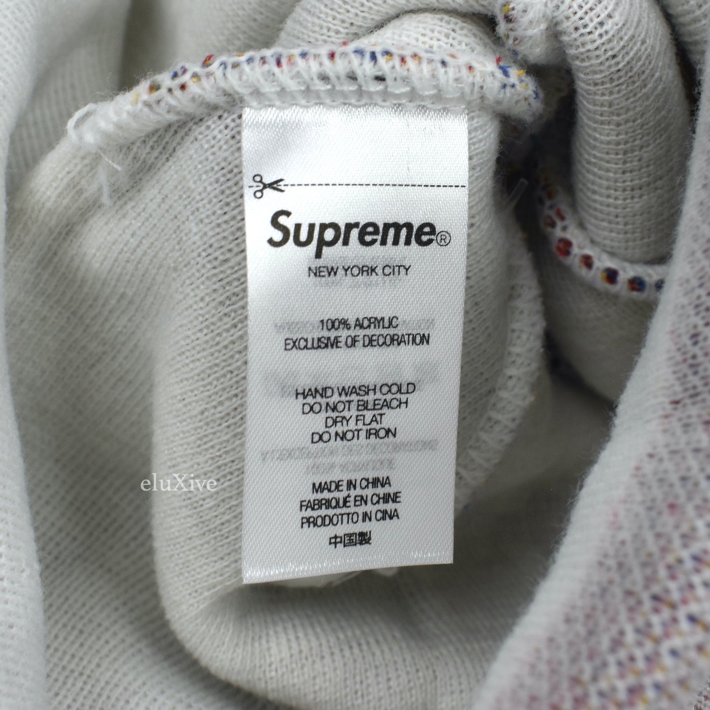 Supreme - Scarf Knit Beanie (White)