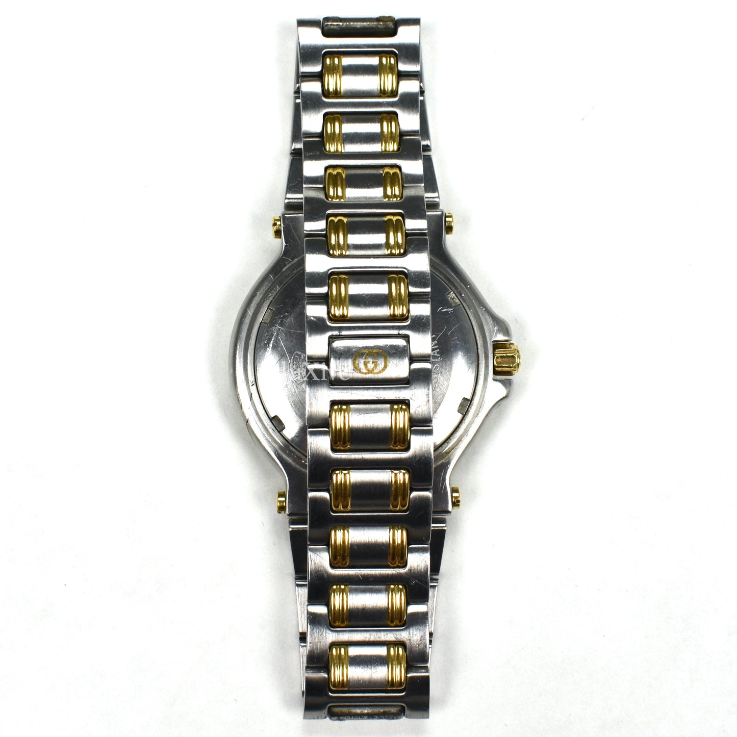 Gucci - 9700M Gold/Steel Blue Bezel Watch