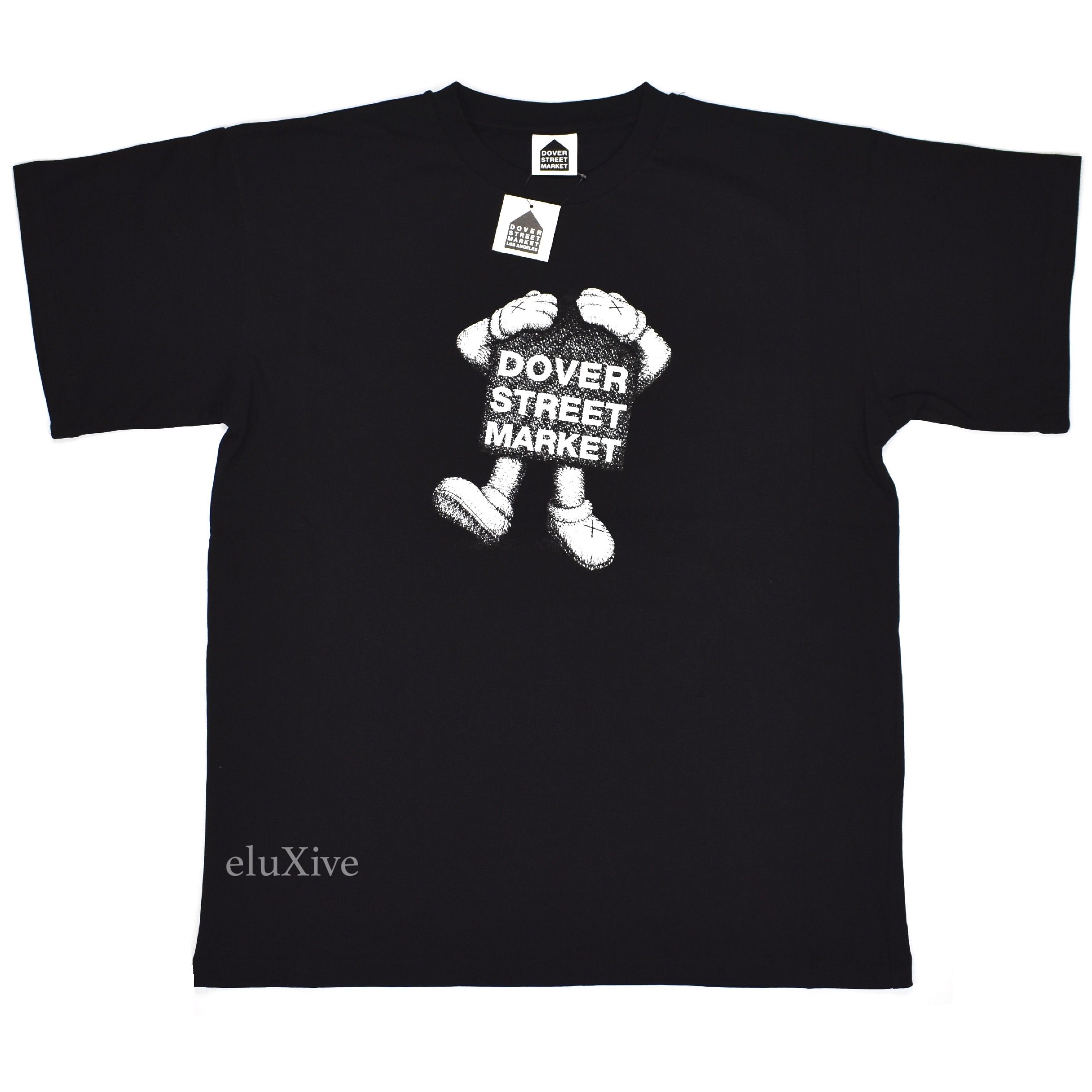 KAWS x DSM - Mascot Logo T-Shirt (Black) – eluXive