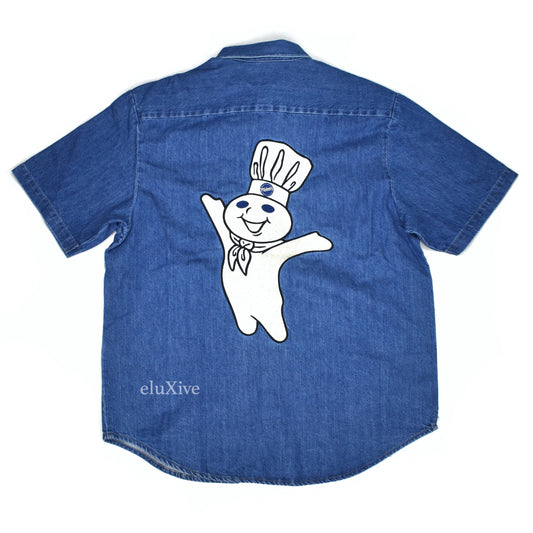 Supreme x Pillsbury - Doughboy Embroidered Denim Work Shirt (Blue)