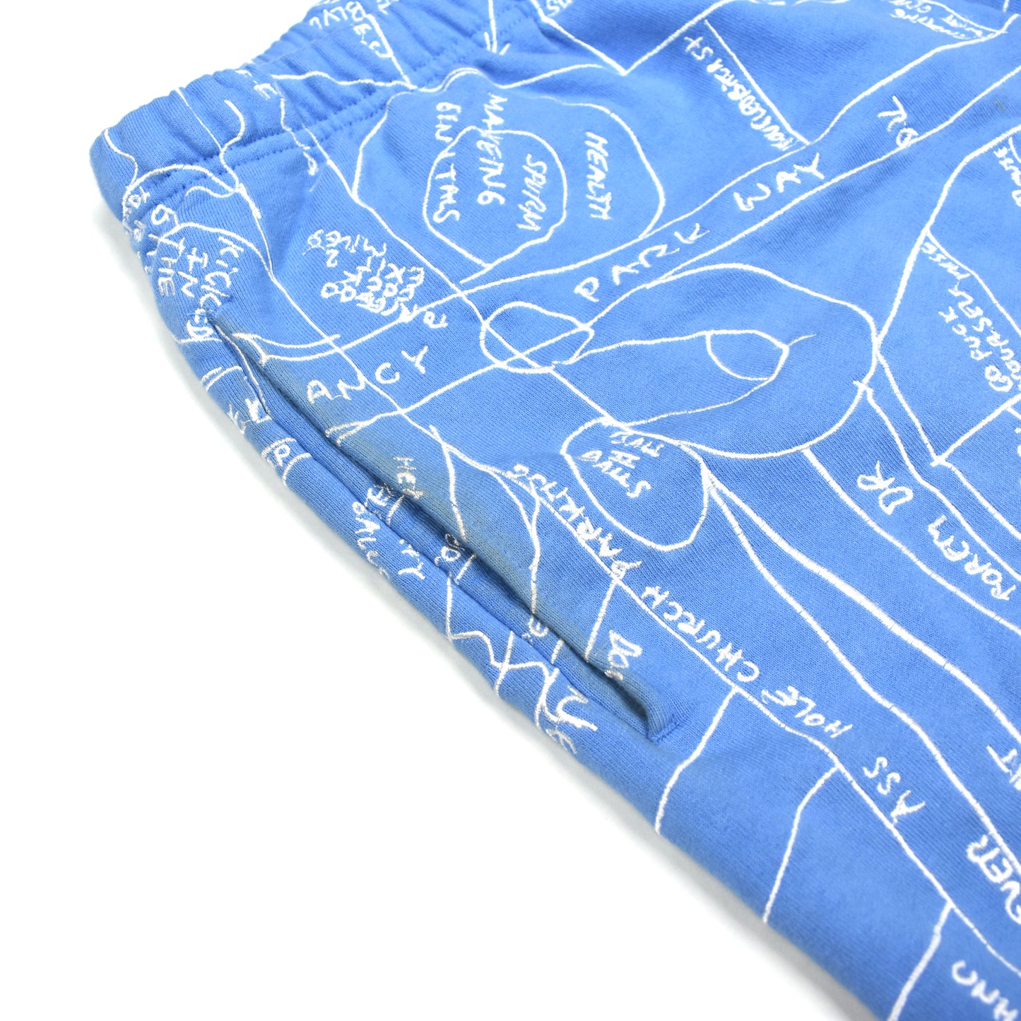 Supreme - Gonz Embroidered Map Sweatshorts (Light Blue)