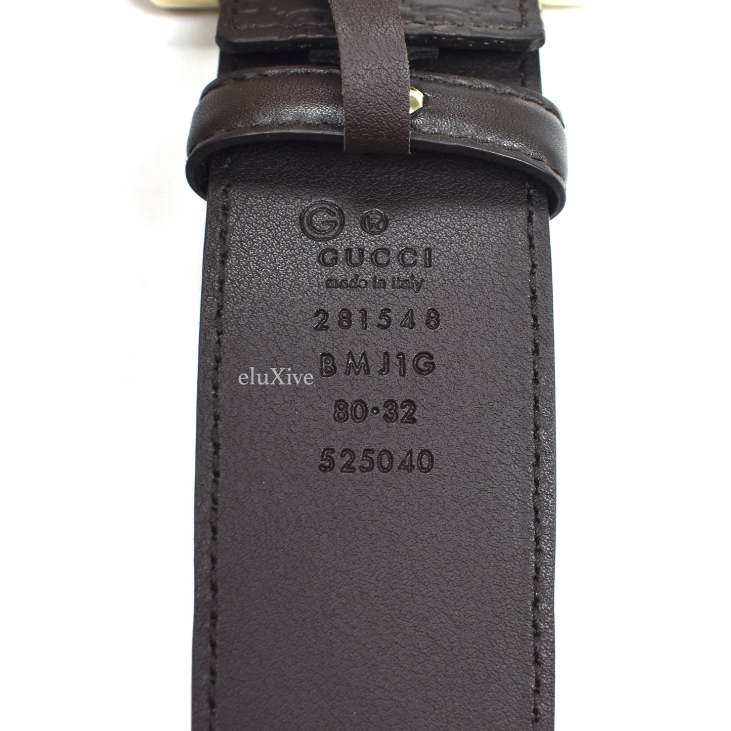 Gucci - Dark Brown Leather GG Monogram Belt