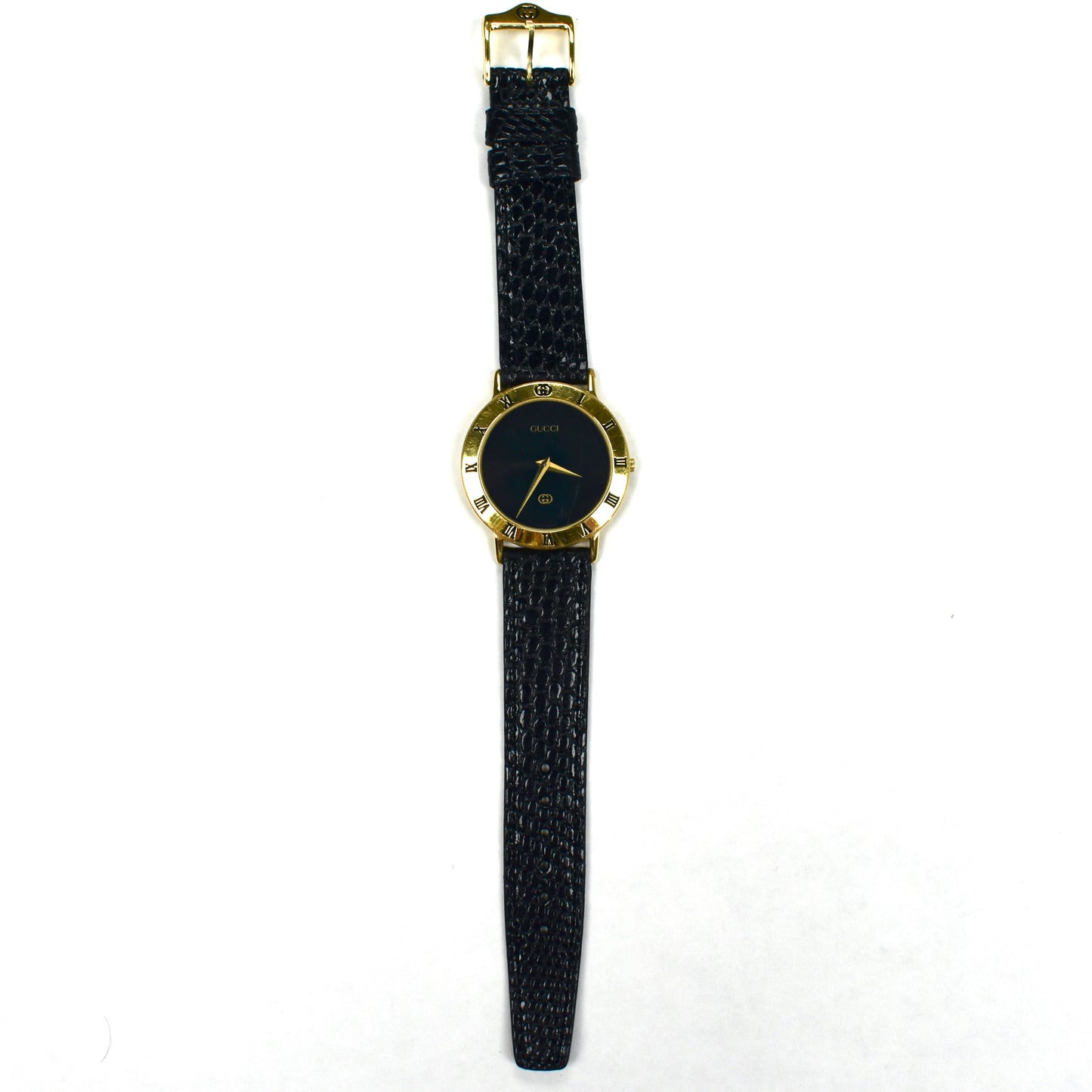 Gucci - 3000M Gold Black Dial Watch