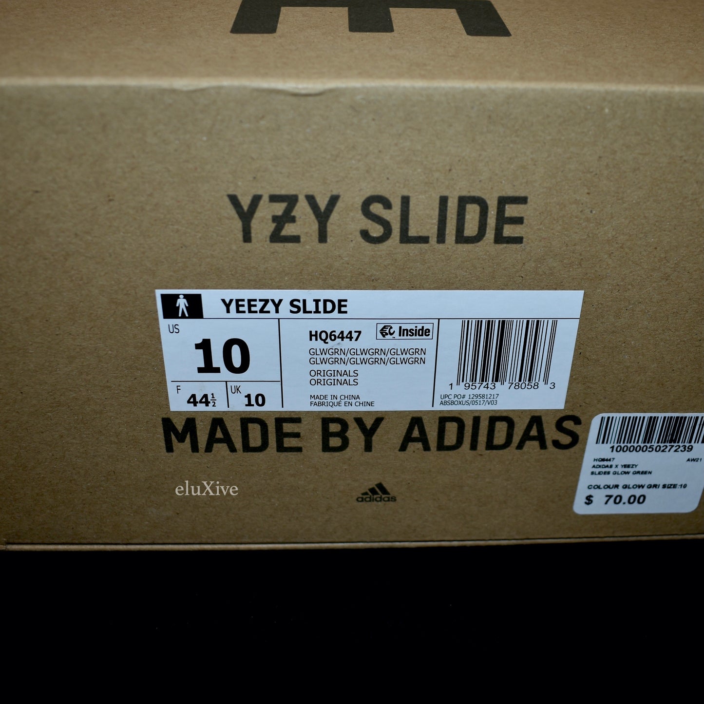 Adidas x Kanye West  - Yeezy Slide Glow Green