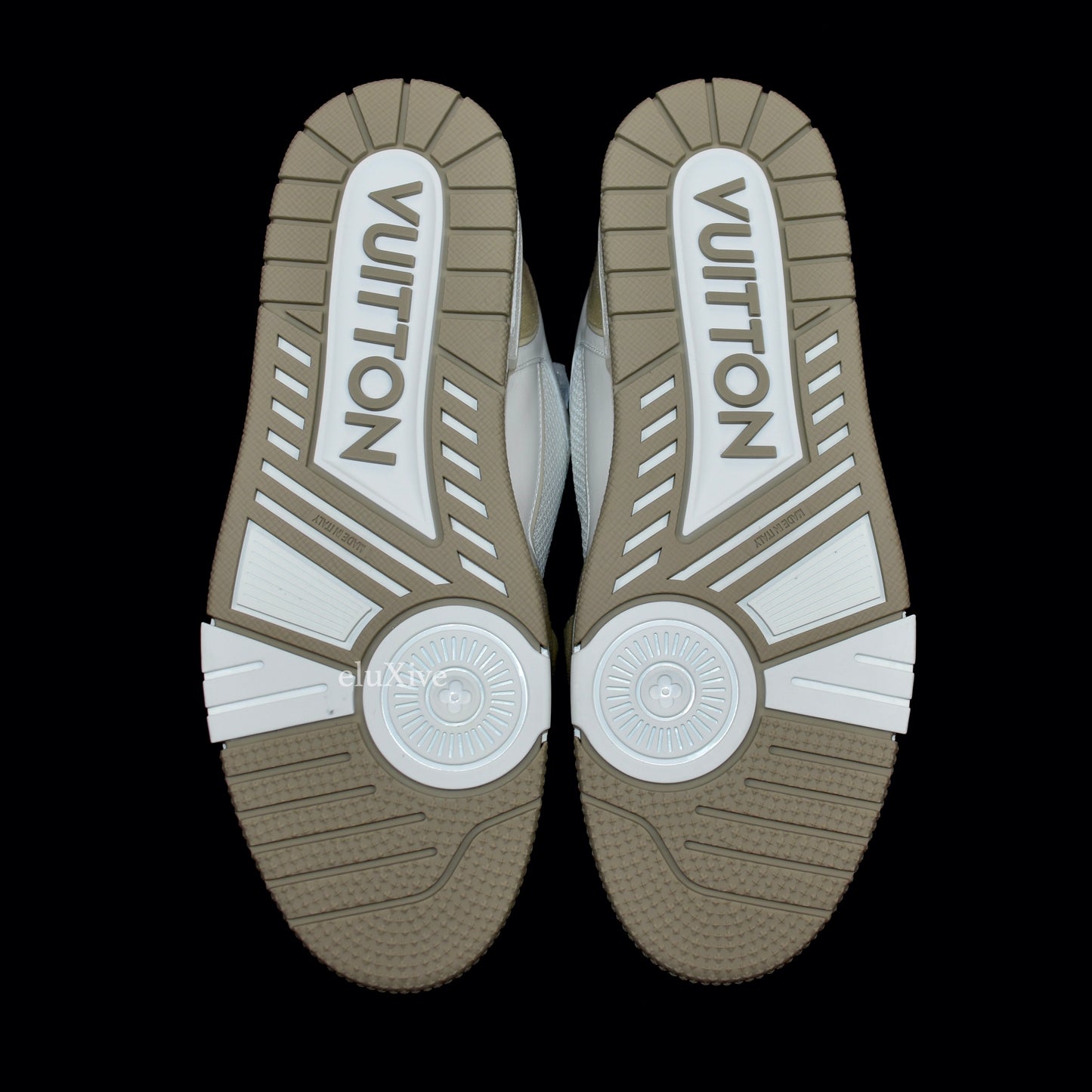 Louis Vuitton - White/Beige Trainer Sneakers with Strap