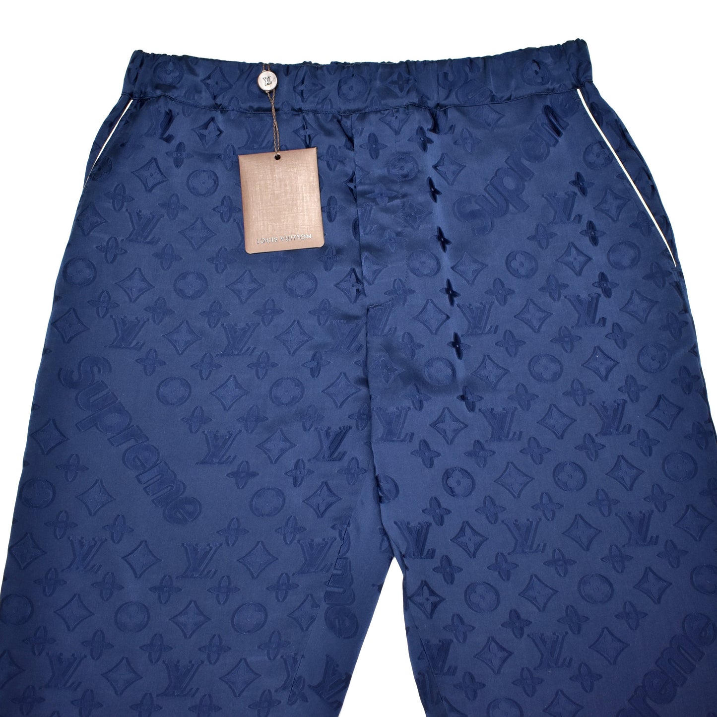 Louis Vuitton x Supreme - Navy Monogram Pajama Pants