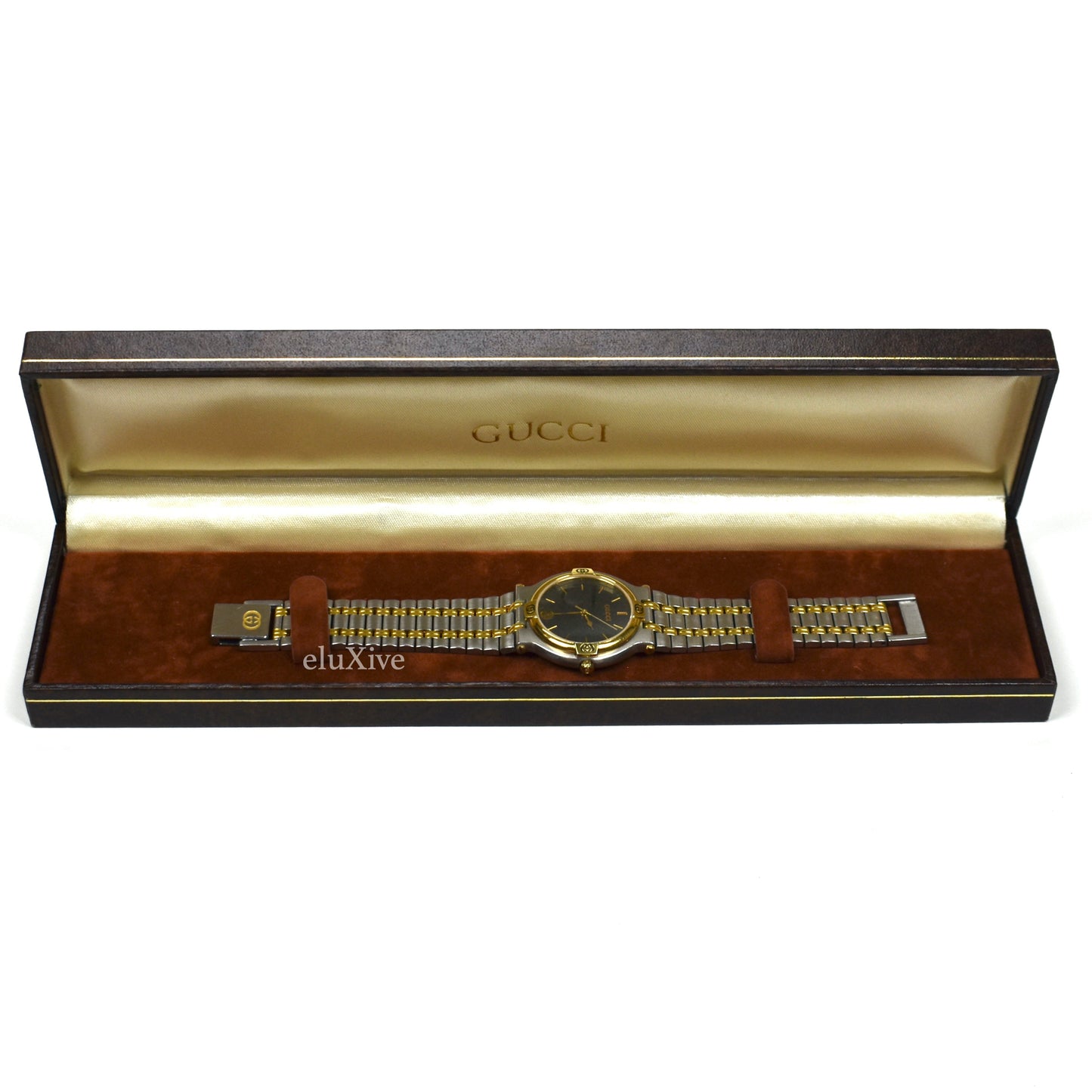 Gucci - 9000M Gold/Steel Graphite Dial Watch