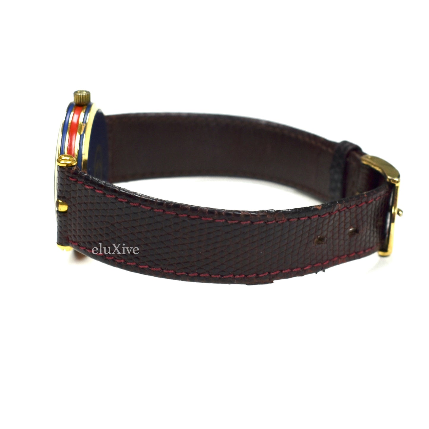 Gucci - 2000M Gold Cream Dial Web Stripe Watch