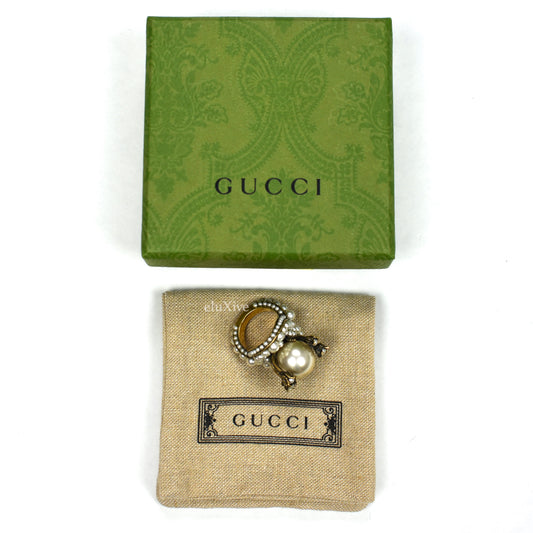 Gucci - Pearl Flower Cocktail Ring