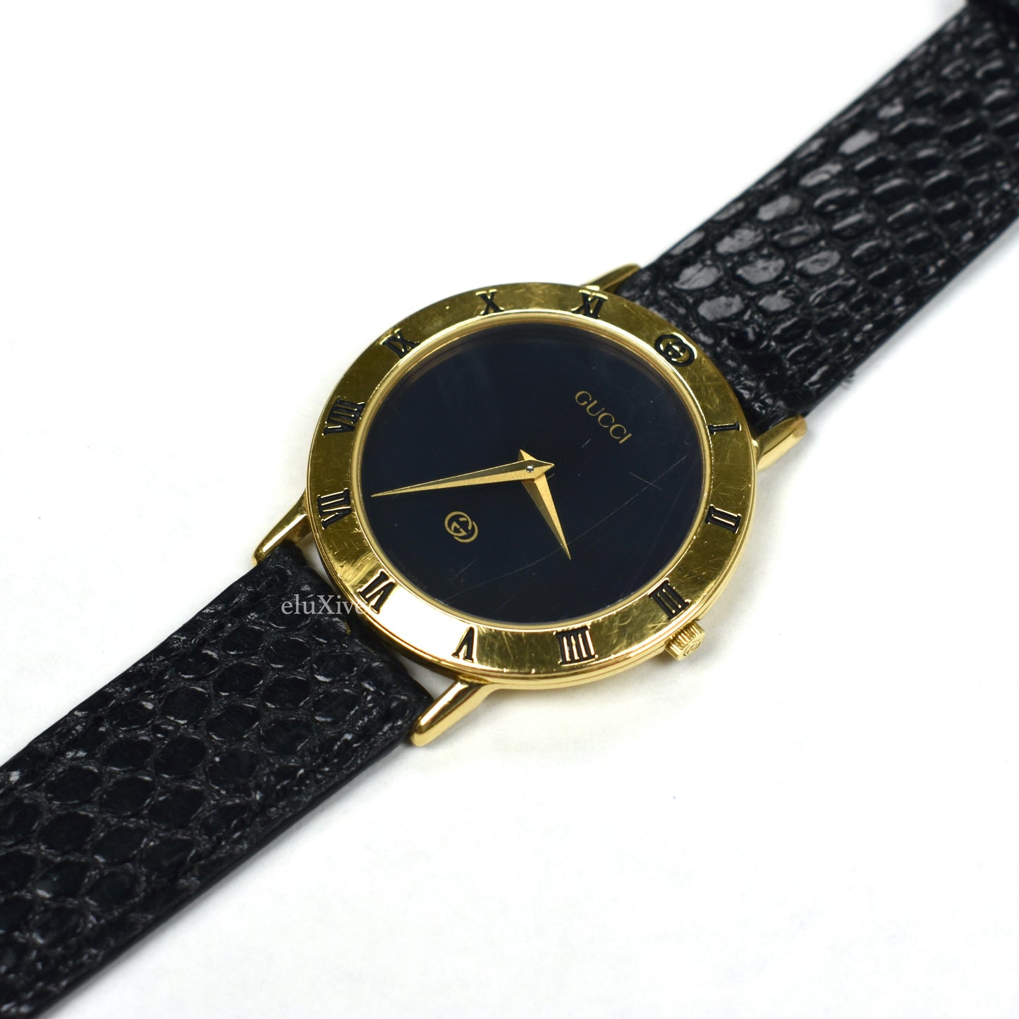 Gucci - 3000M Gold Black Dial Watch