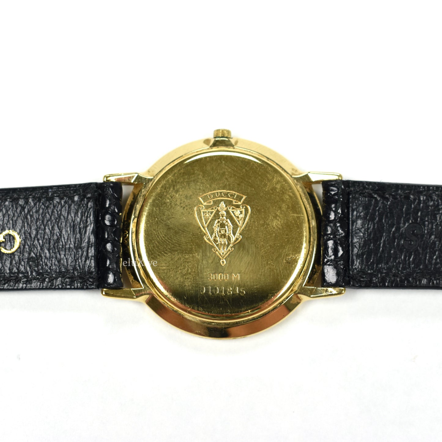 Gucci - 3000M Gold Black Dial Watch