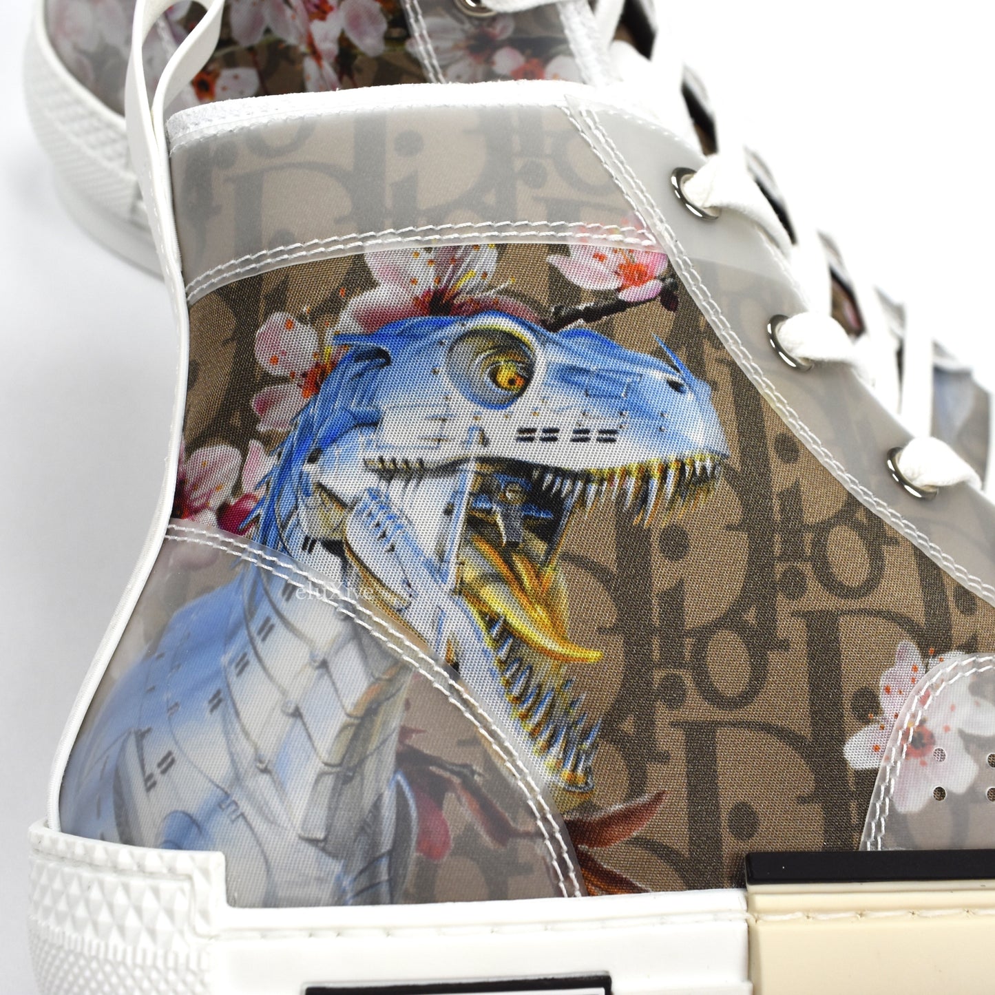 Dior x Sorayama - Dinosaur Print B23 Monogram Sneakers (Brown)