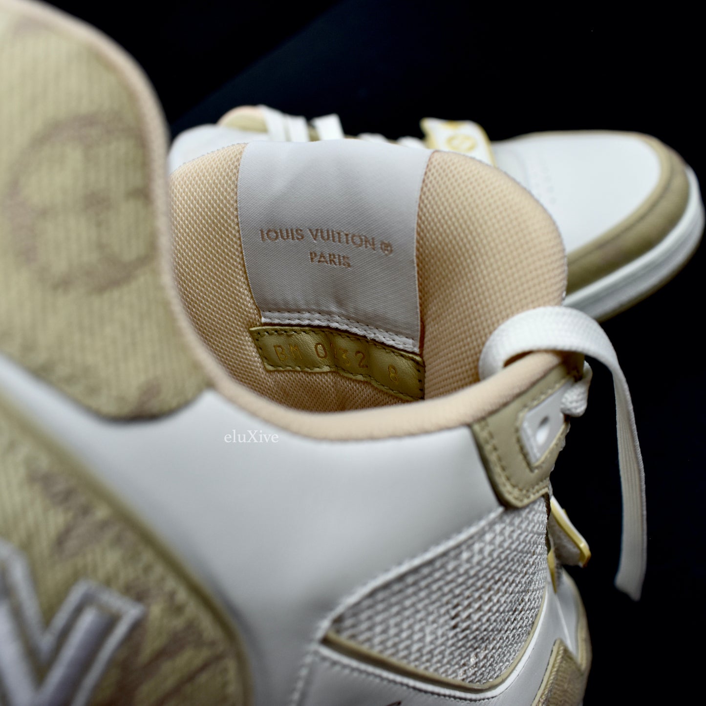Louis Vuitton - White/Beige Trainer Sneakers with Strap