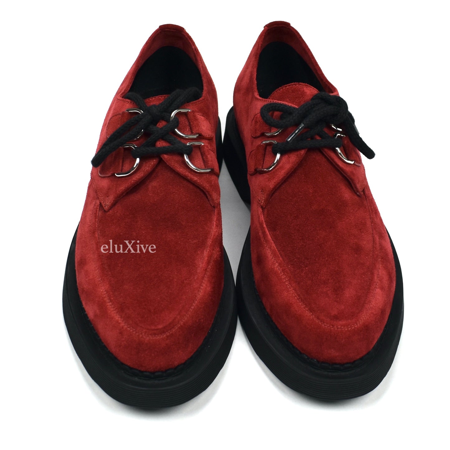 Saint Laurent - Red Suede Teddy 10 Derby Shoes