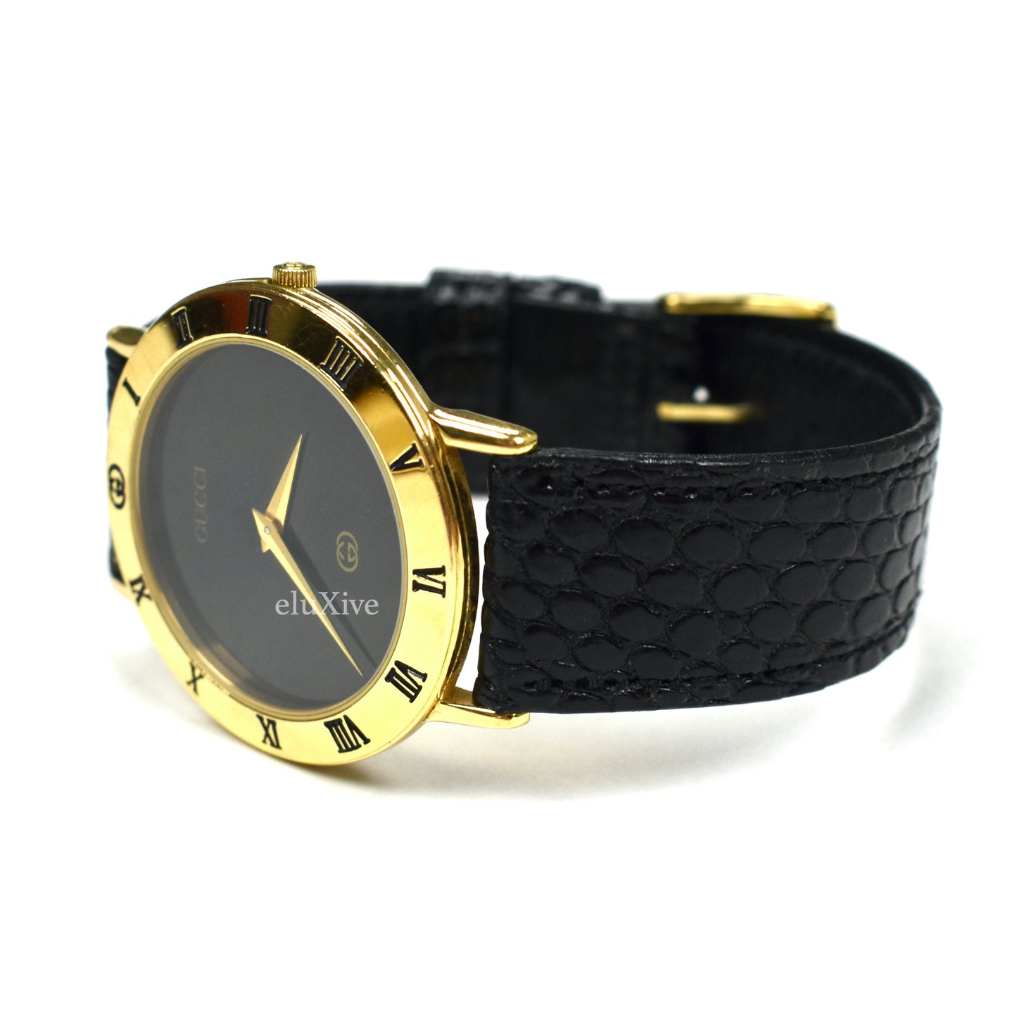 Gucci - 3000M Gold Black Dial Watch