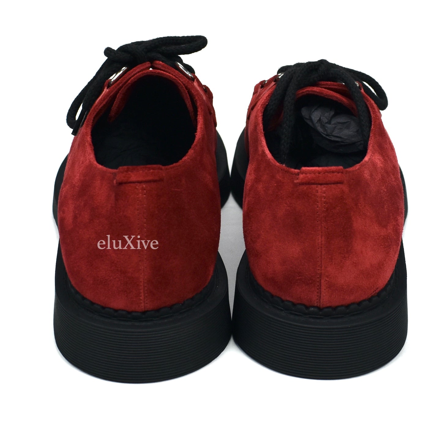 Saint Laurent - Red Suede Teddy 10 Derby Shoes