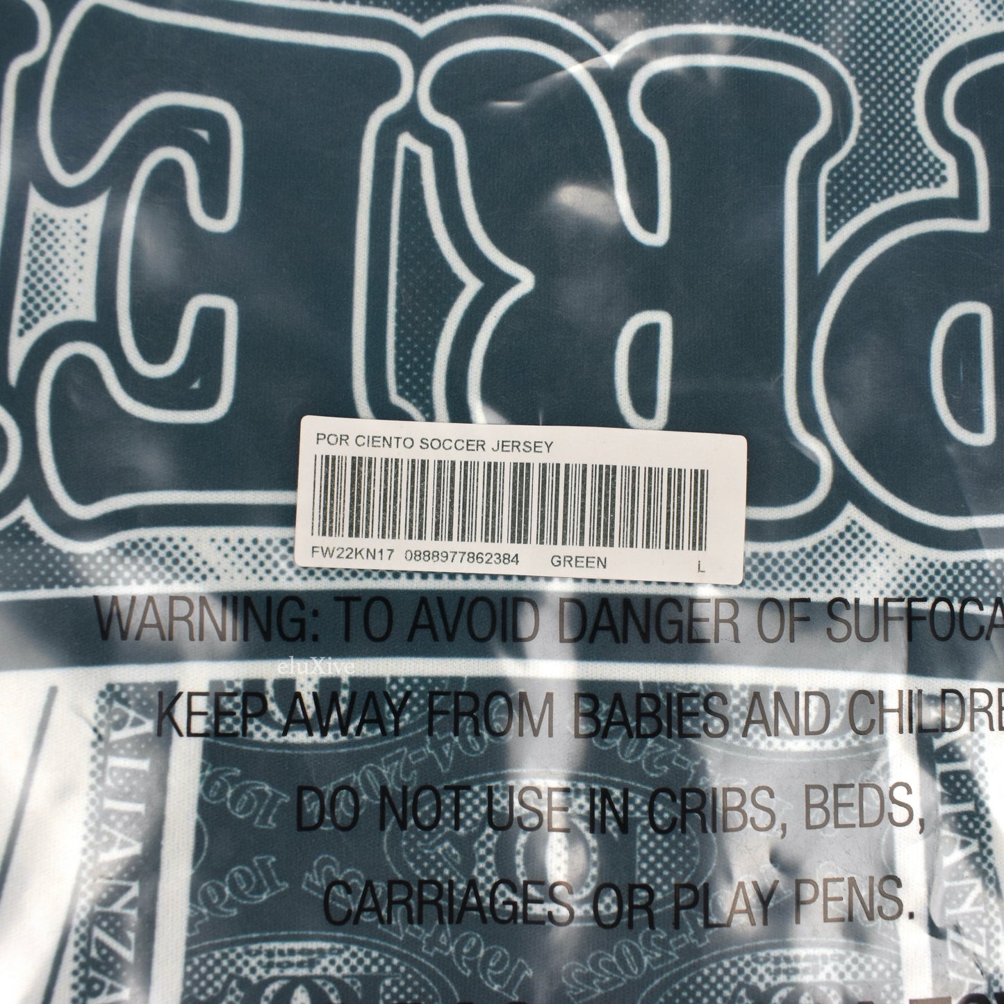 Supreme - Por Ciento Logo Print Soccer Jersey (Green)