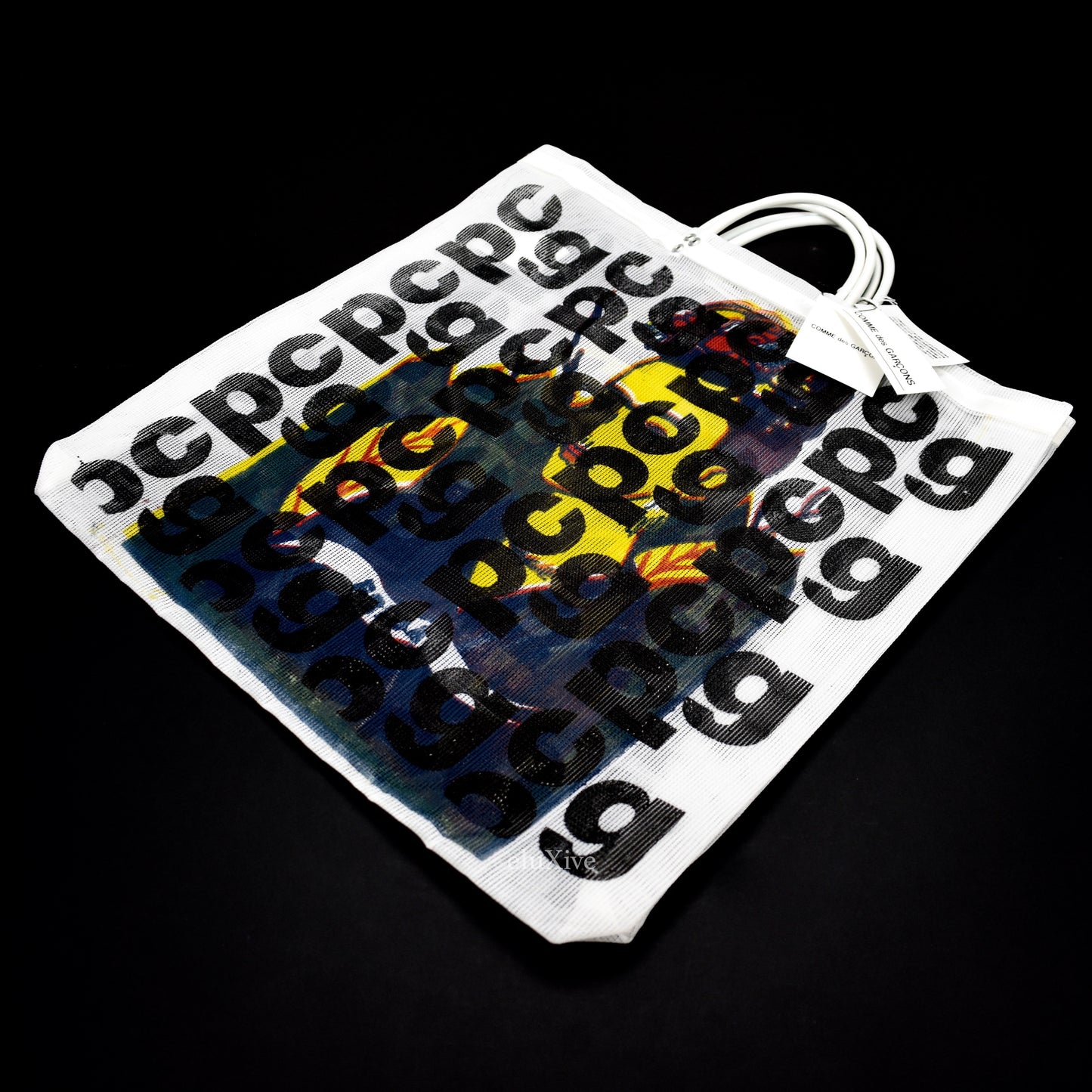 Comme des Garcons - Frida CDG Logo Overprint Mesh Bag