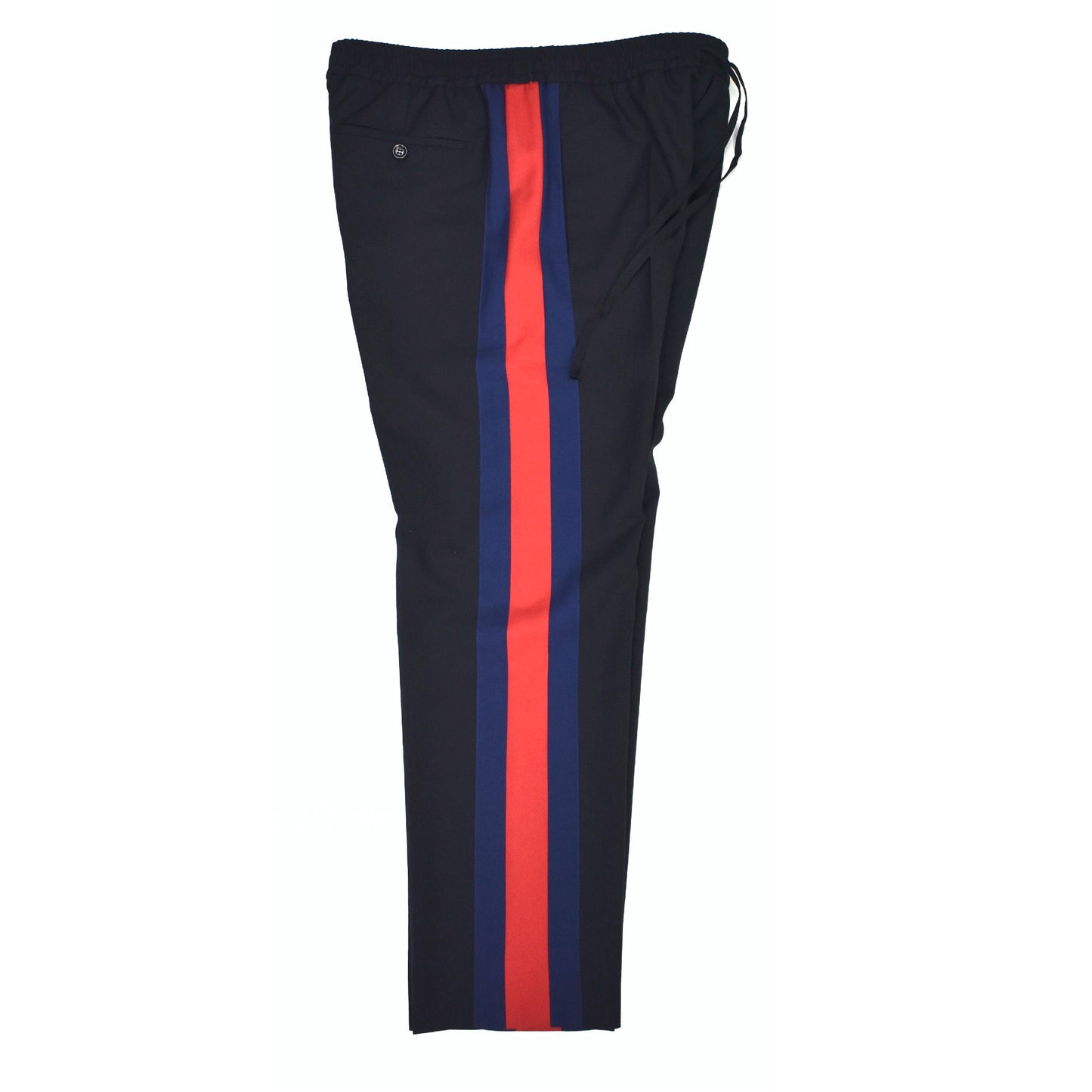 Gucci - Black Web Stripe Wool Lounge Pants