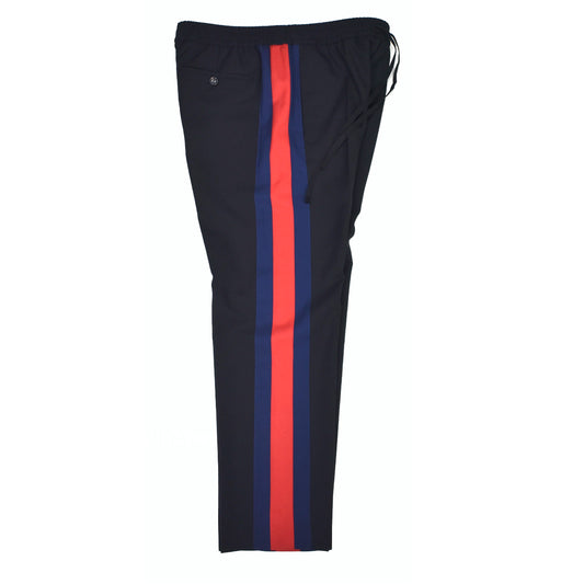 Gucci - Black Web Stripe Wool Lounge Pants
