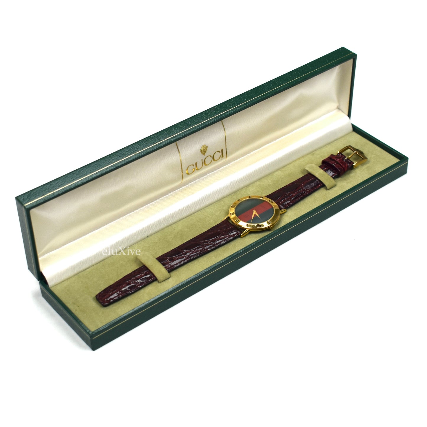 Gucci - 3000M Gold Web Stripe Watch