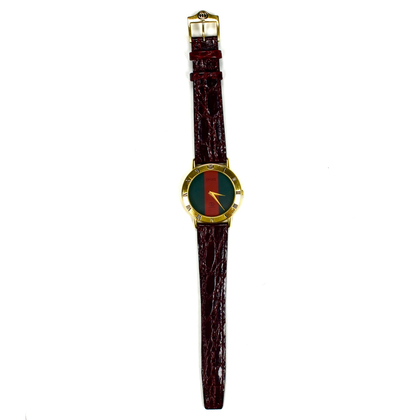 Gucci - 3000M Gold Web Stripe Watch