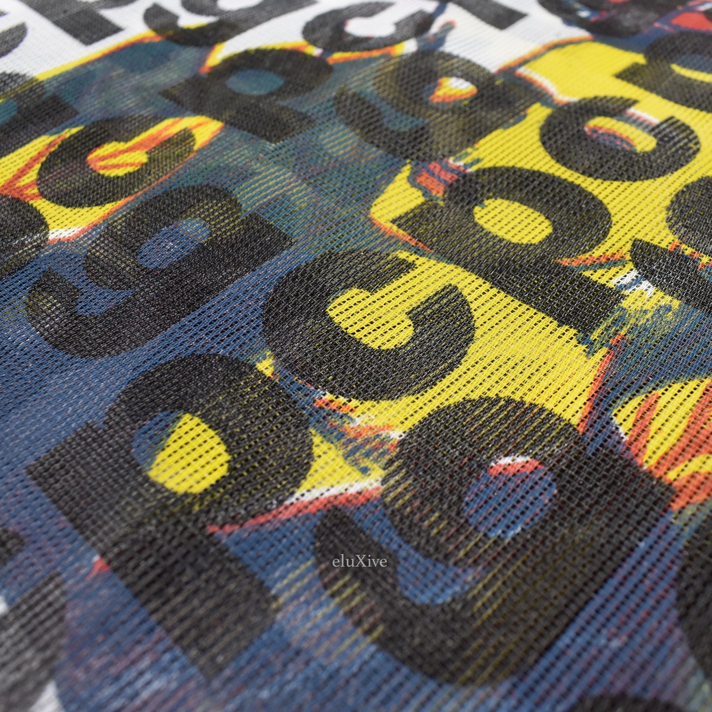 Comme des Garcons - Frida CDG Logo Overprint Mesh Bag