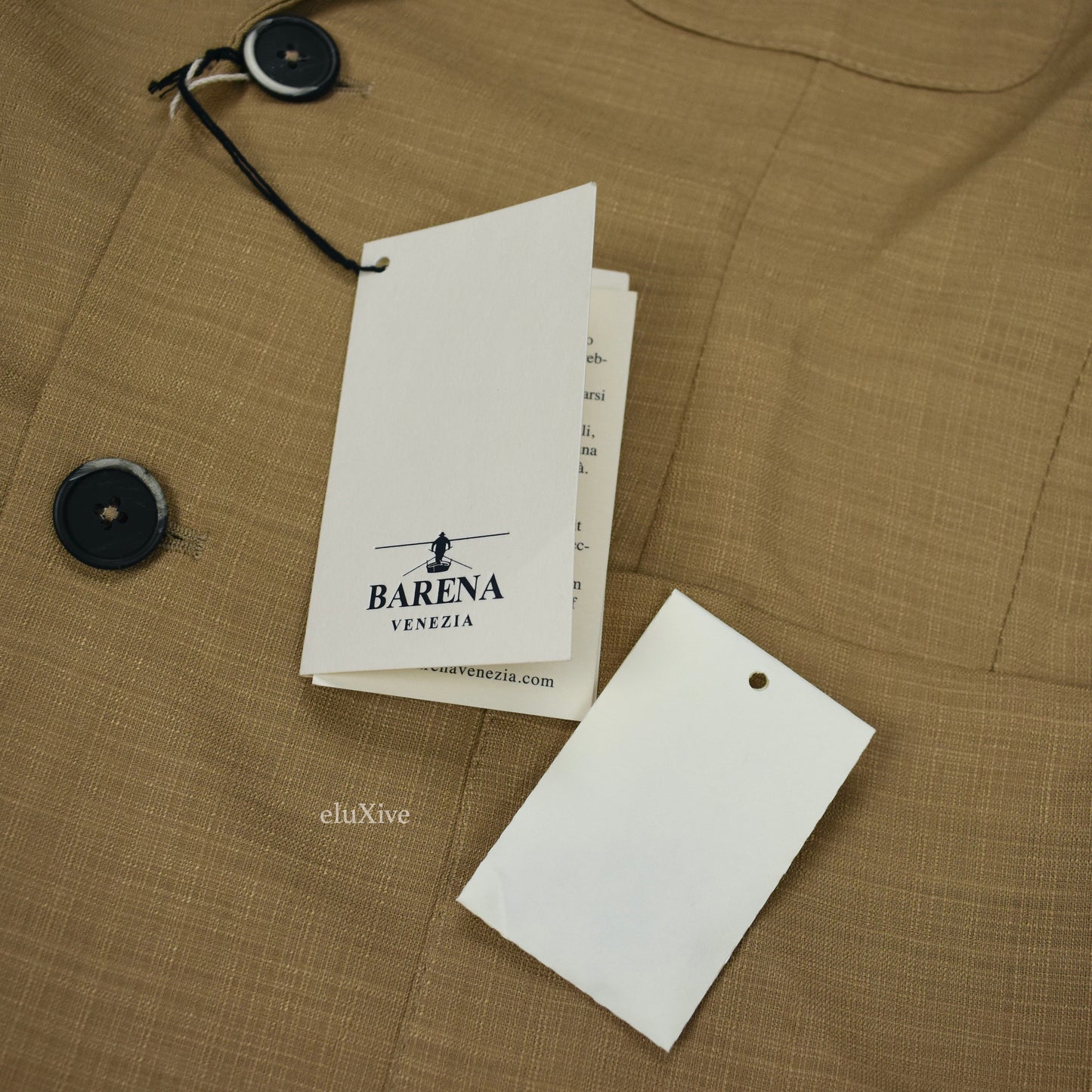 Barena - Tan Textured Vicose Unlined Blazer