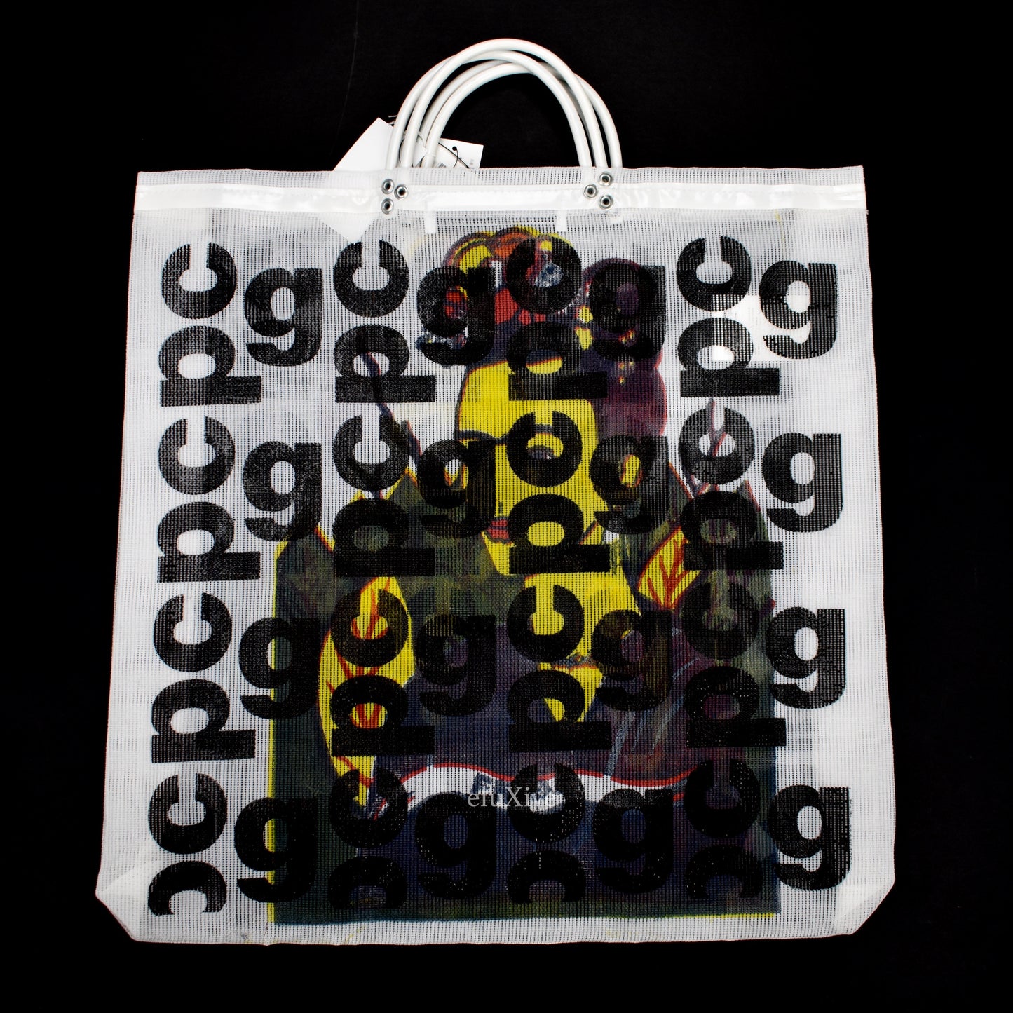 Comme des Garcons - Frida CDG Logo Overprint Mesh Bag