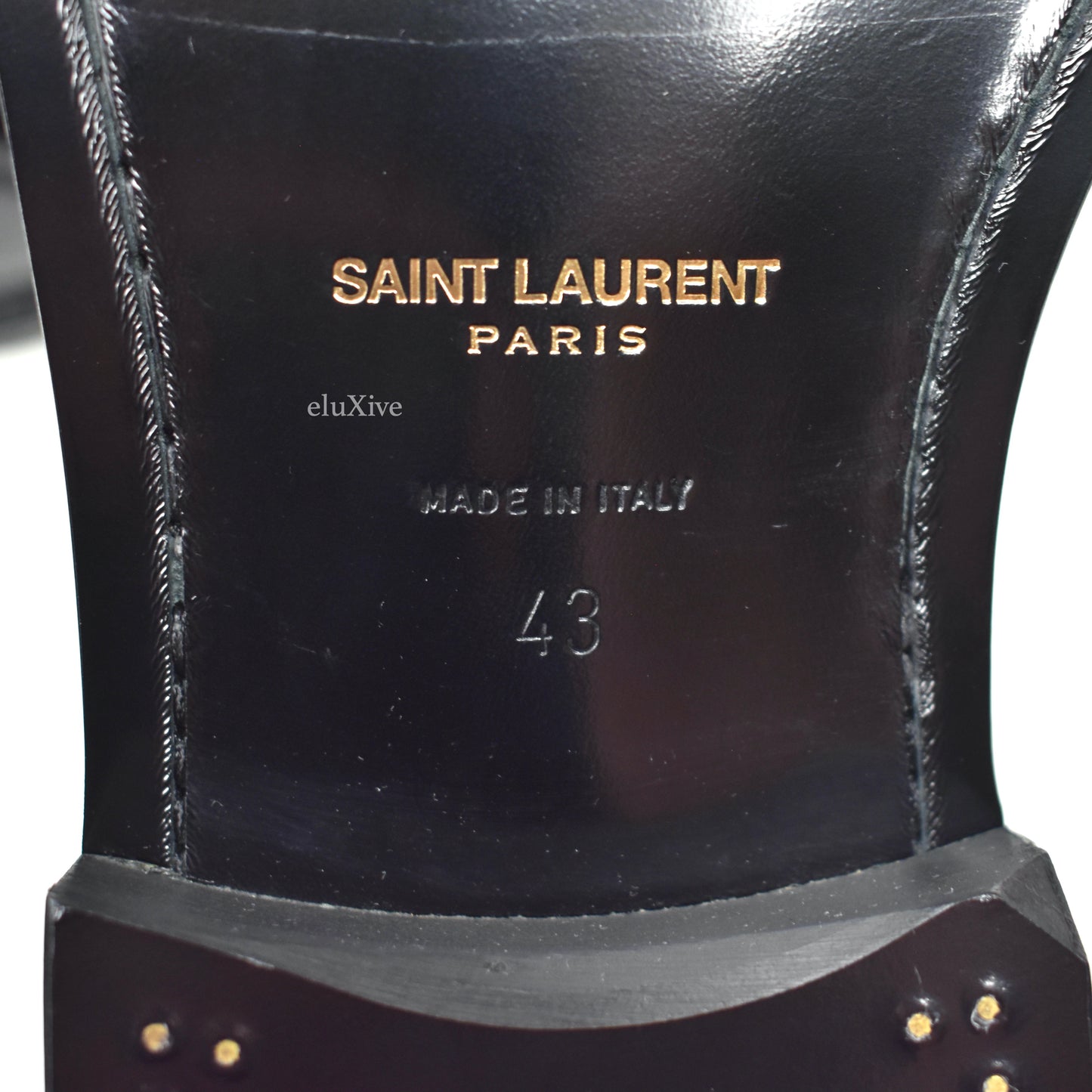Saint Laurent - Black Patent Leather Classic Army Boots