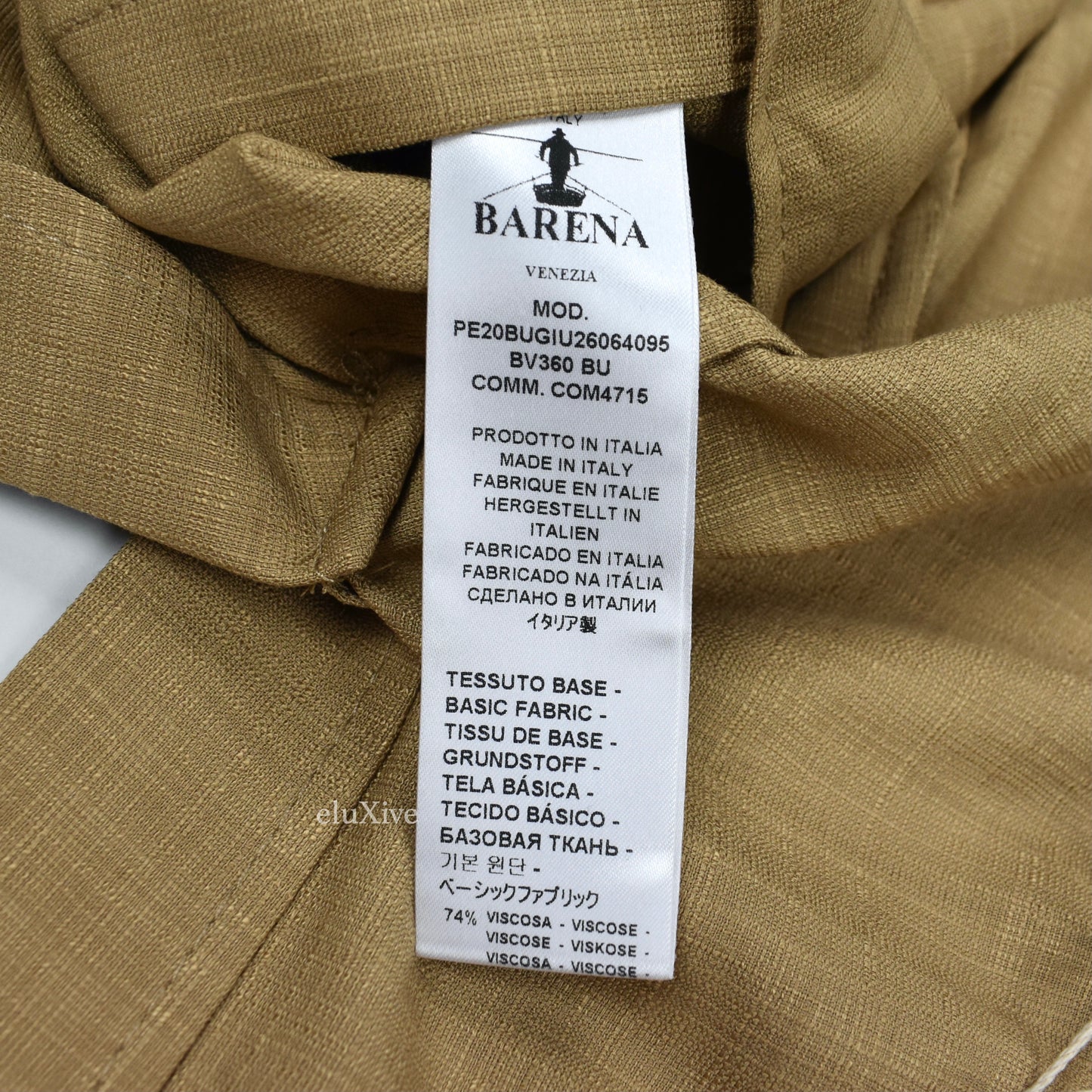 Barena - Tan Textured Vicose Unlined Blazer