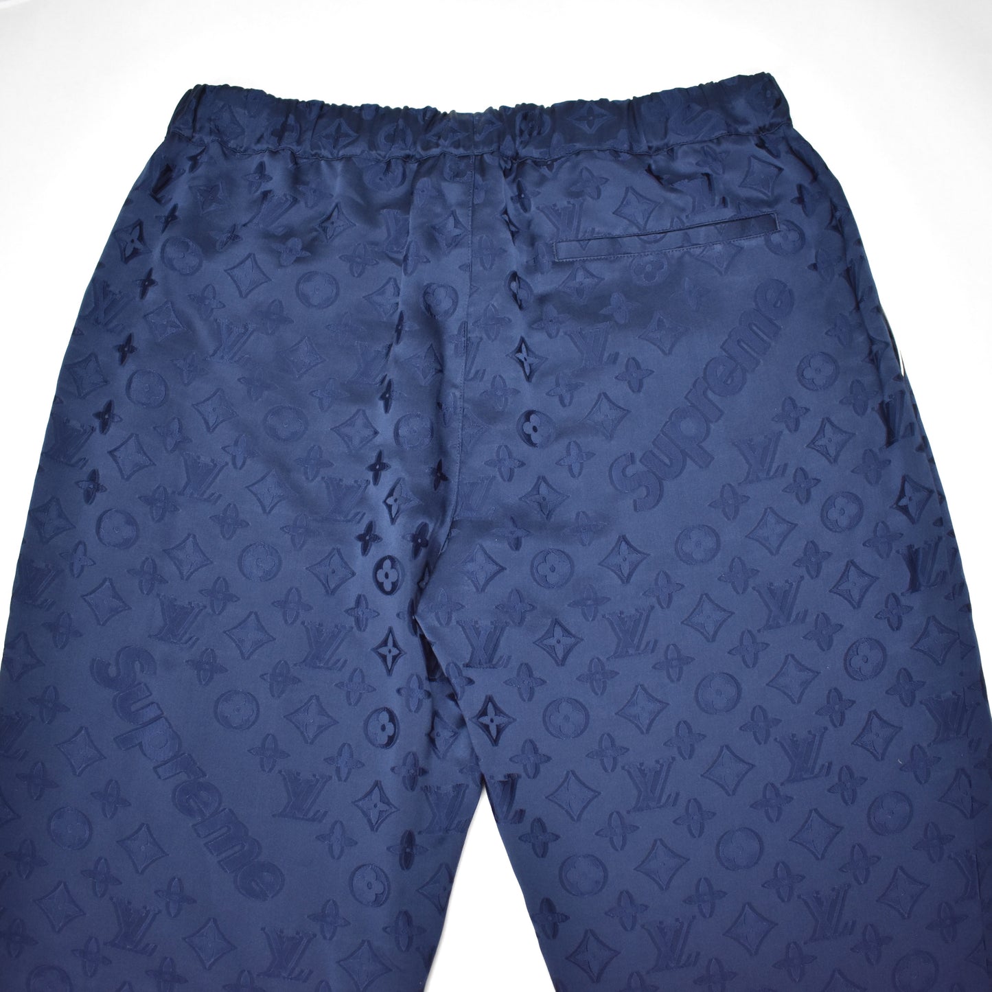 Louis Vuitton x Supreme - Navy Monogram Pajama Pants