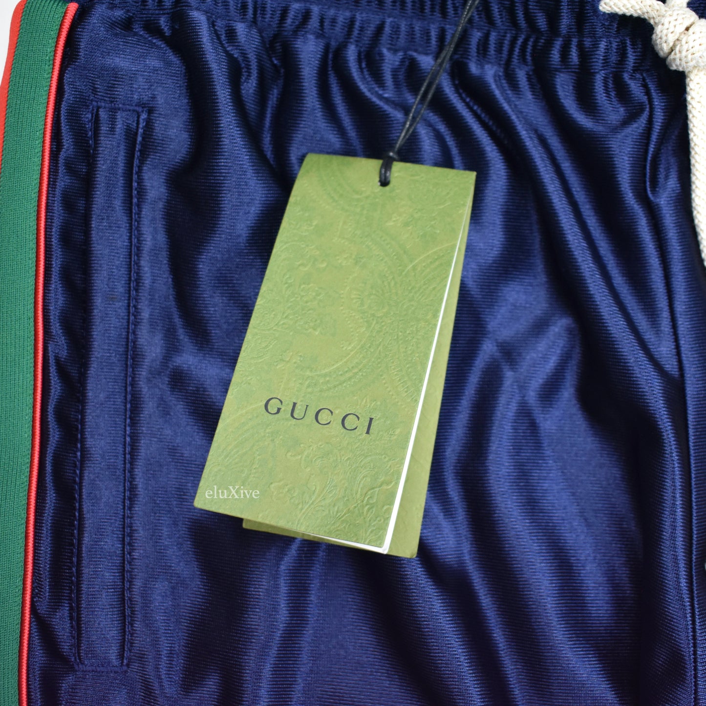Gucci - Navy Web Stripe Technical Jersey Track Pants