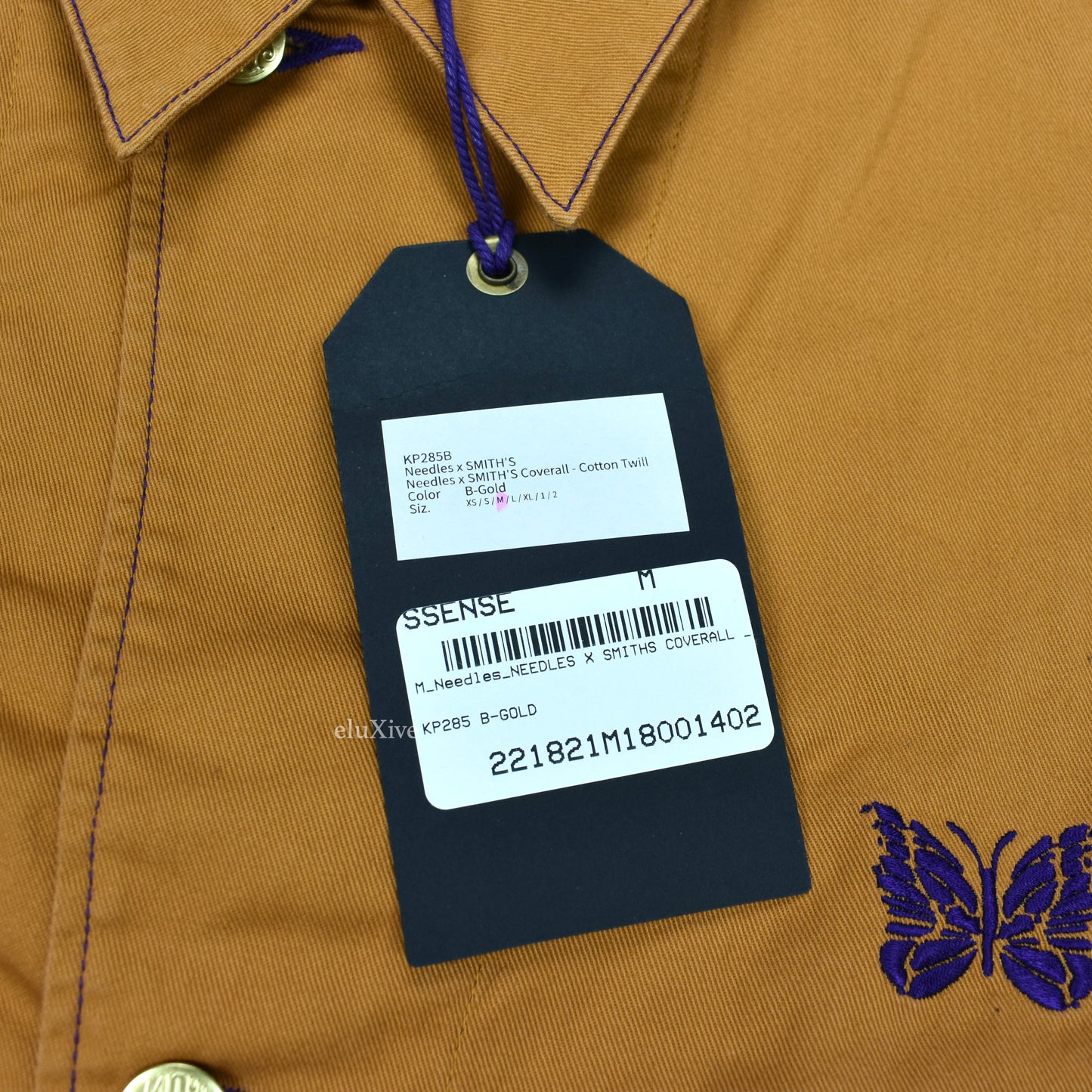 Needles x Smiths - Gold Butterfly Logo Twill Work Shirt