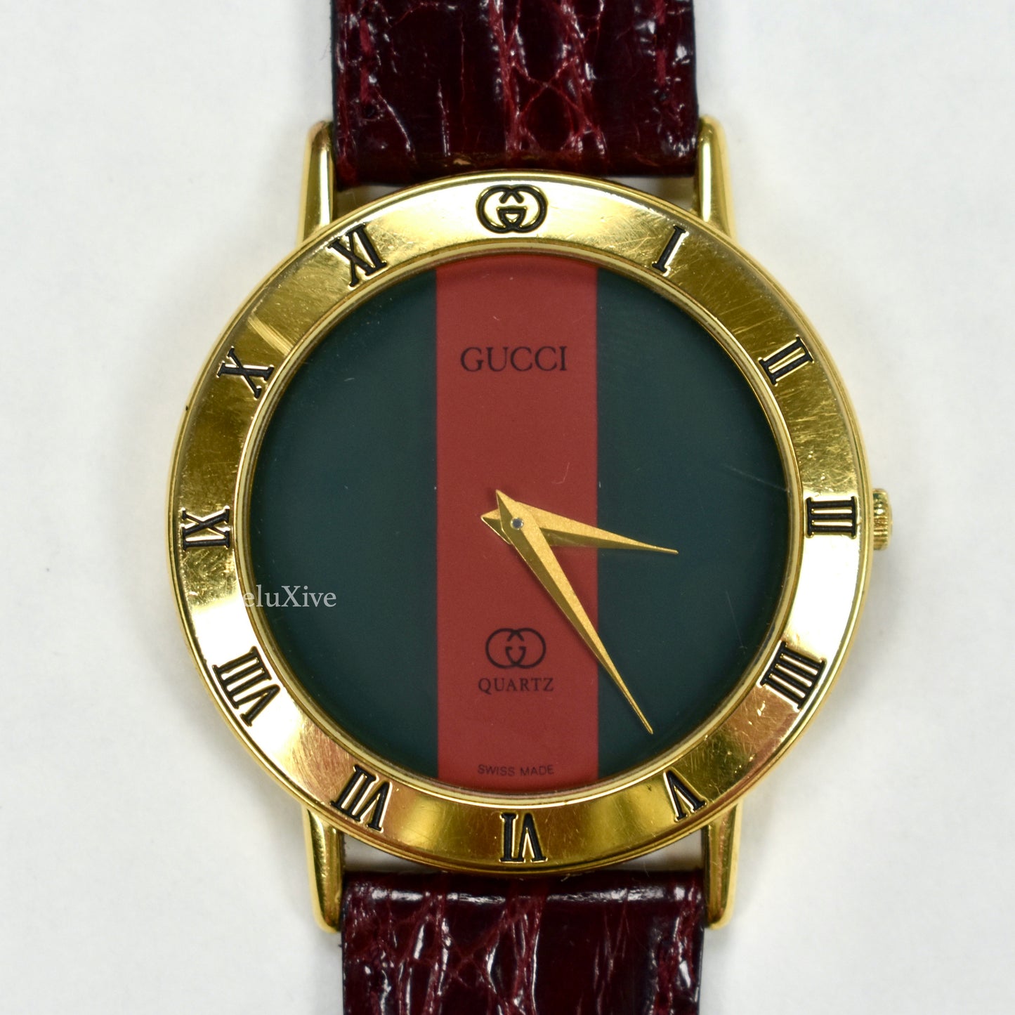 Gucci - 3000M Gold Web Stripe Watch