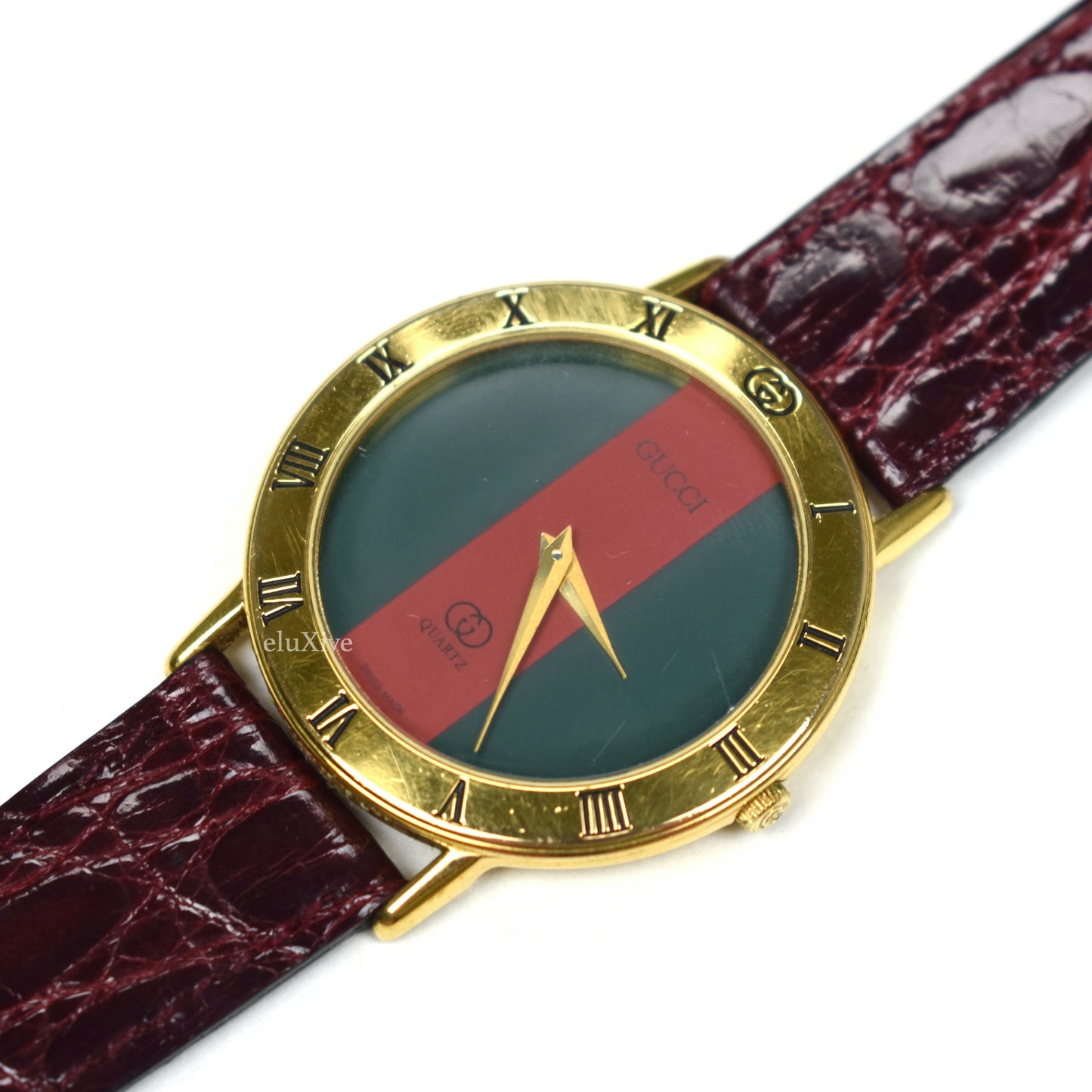 Gucci - 3000M Gold Web Stripe Watch