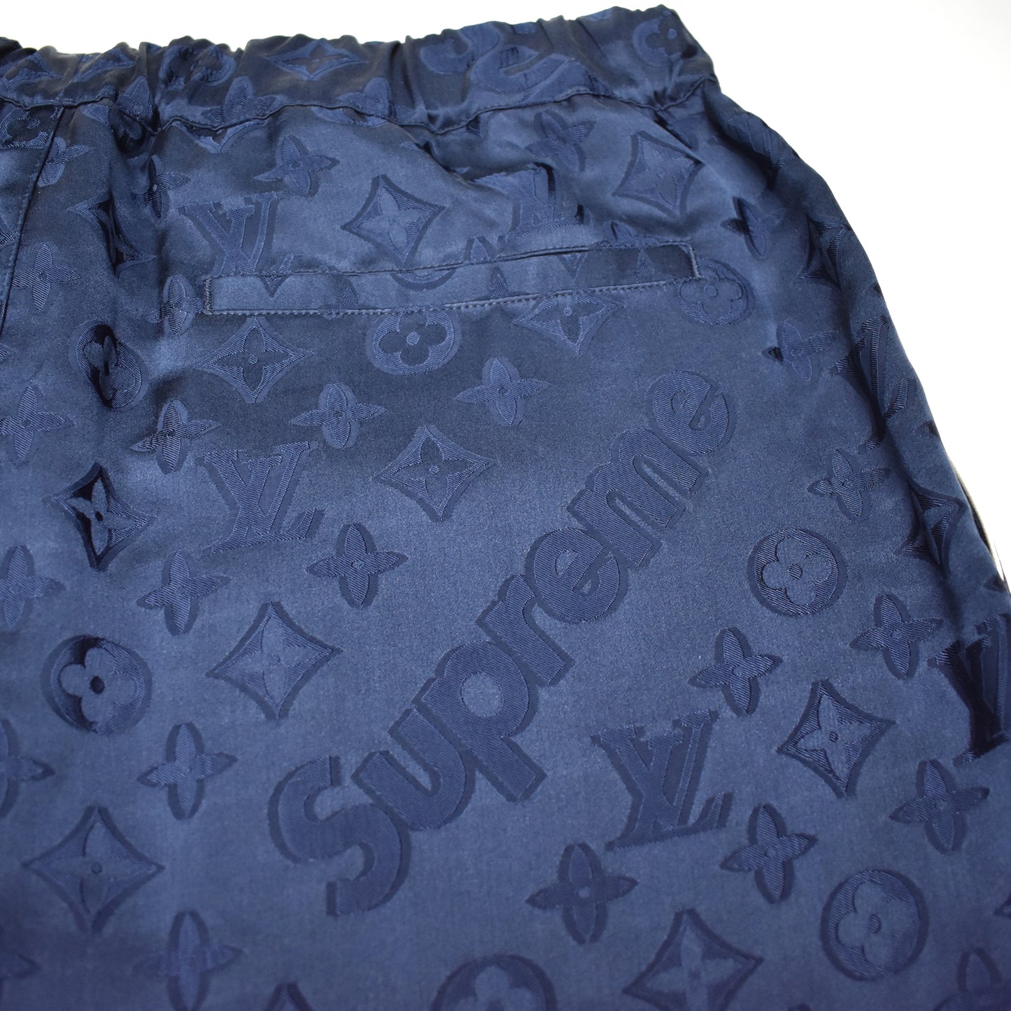 Louis Vuitton x Supreme - Navy Monogram Pajama Pants