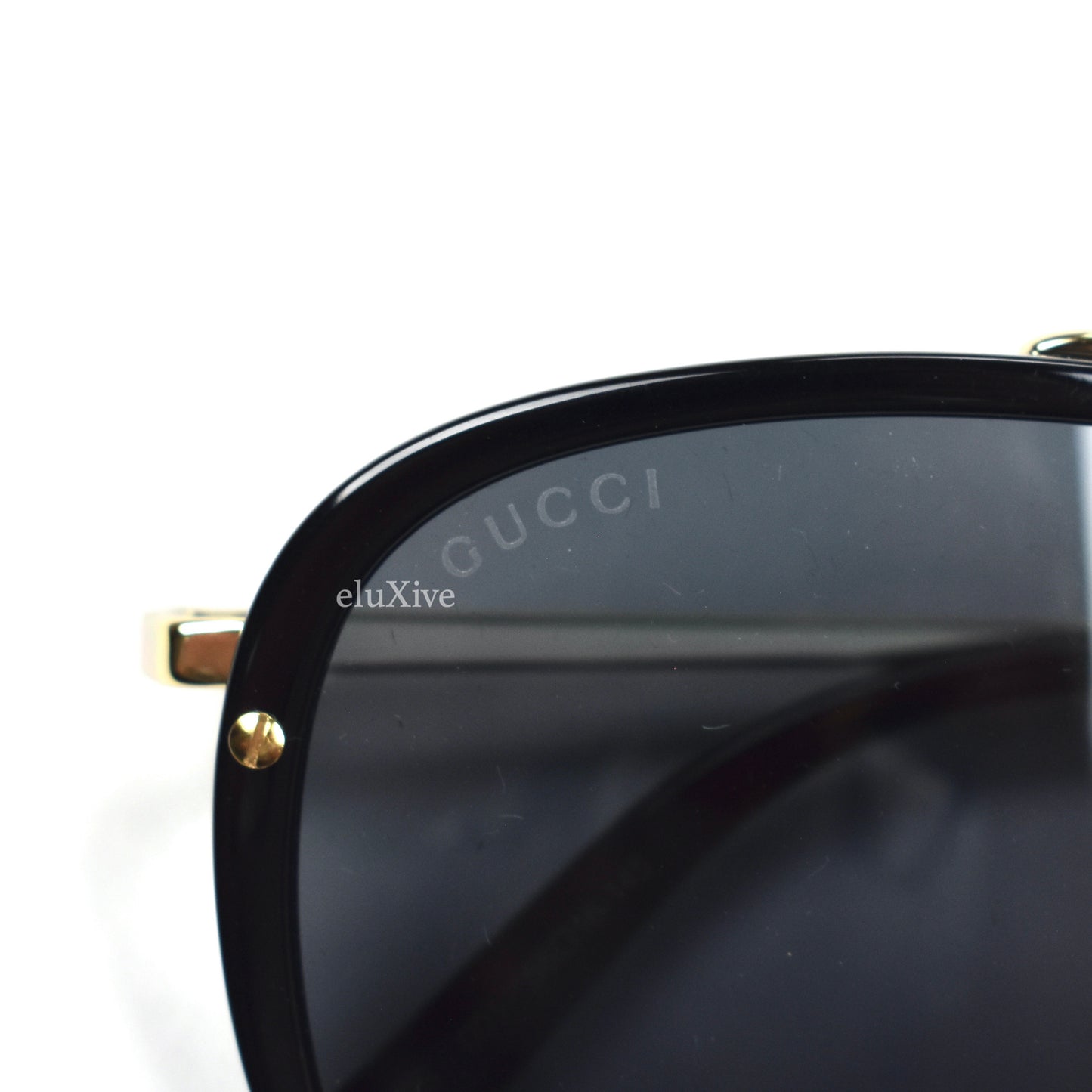Gucci - GG0062S Black/Gold Aviator Sunglasses