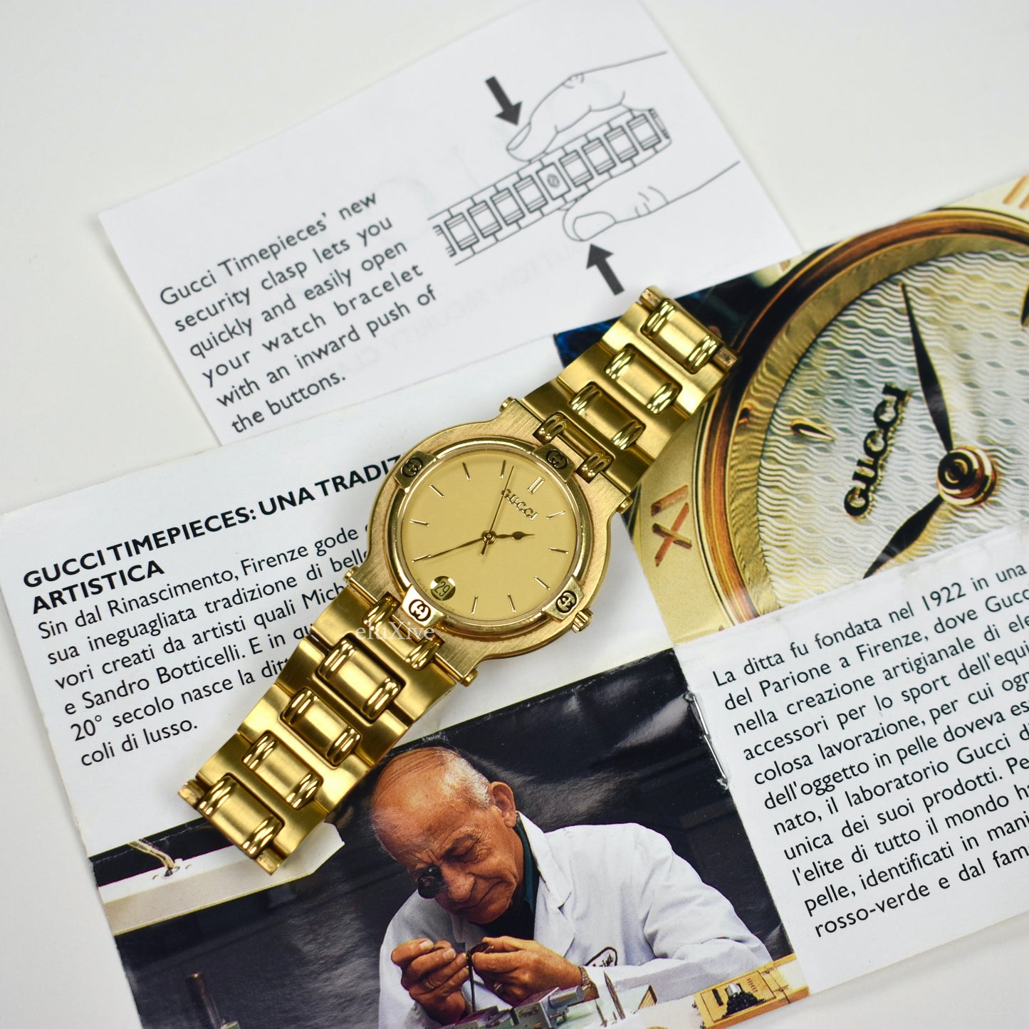 Gucci - 9200M Gold Champagne Dial Watch